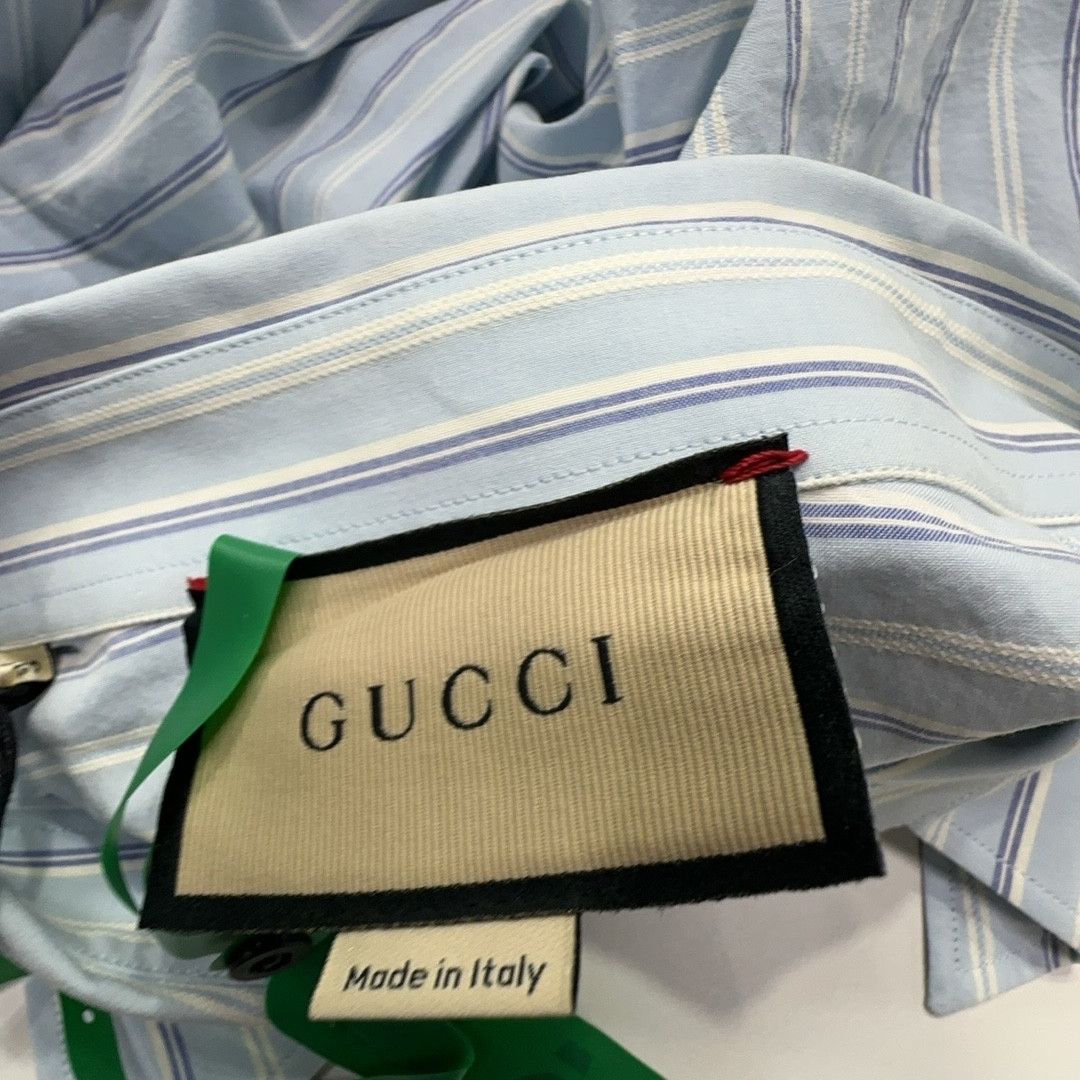 Gucci Gucci Striped Button Up Shirt Size M Size US M / EU 48-50 / 2 - 3 Thumbnail