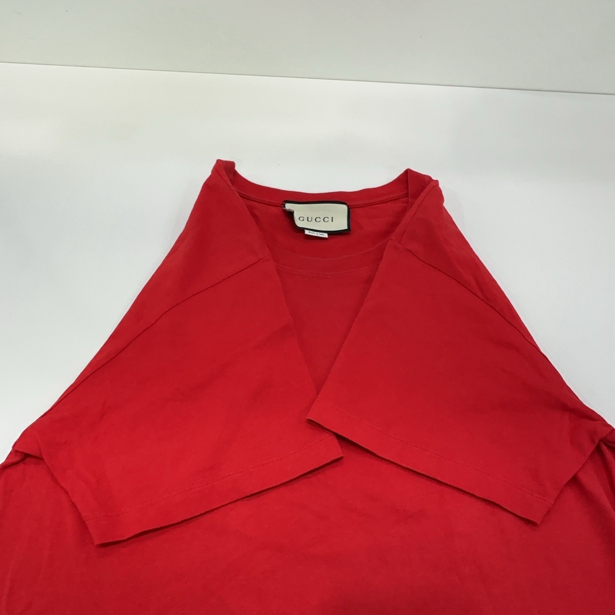 Gucci Gucci Red Logo Short Sleeve T-Shirt Size XS Size US XS / EU 42 / 0 - 10 Thumbnail