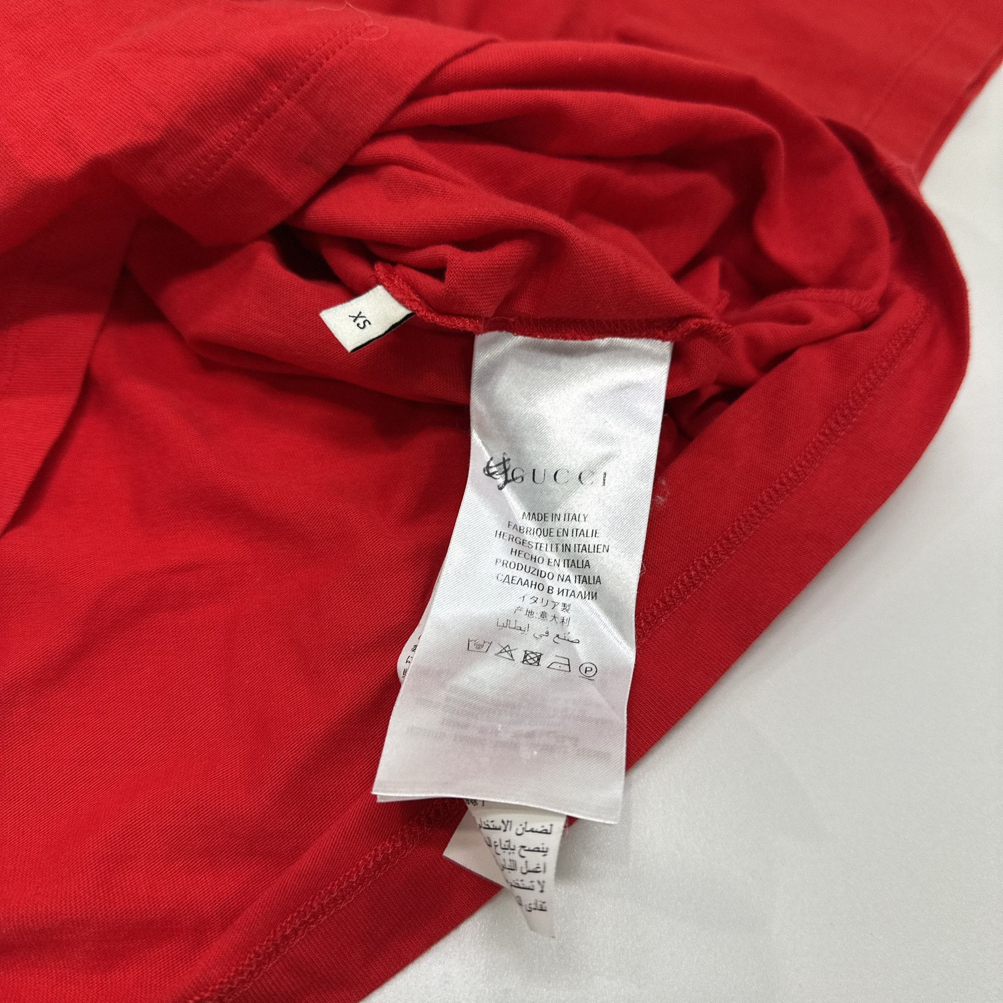 Gucci Gucci Red Logo Short Sleeve T-Shirt Size XS Size US XS / EU 42 / 0 - 4 Thumbnail