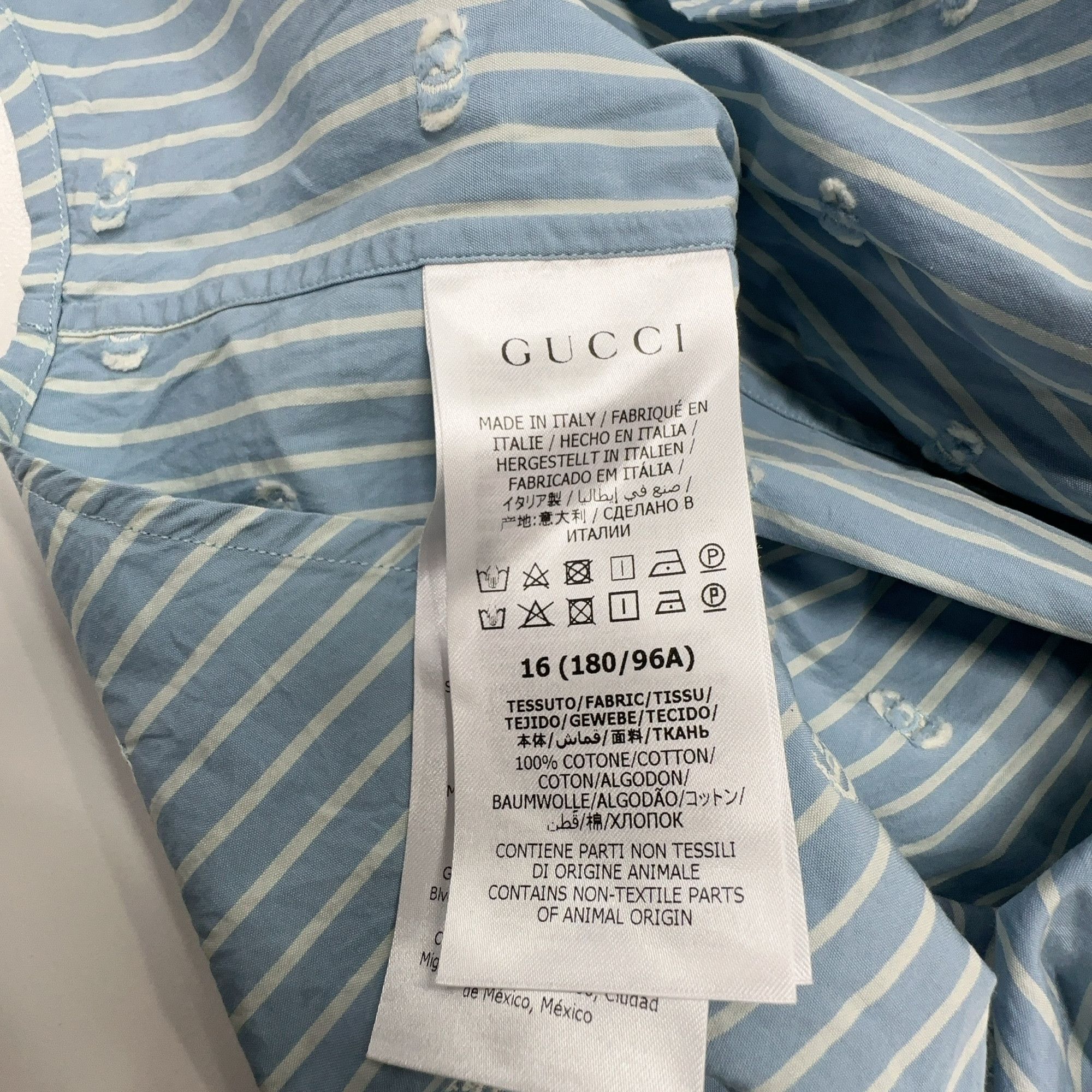 Gucci Gucci GG Striped Button Up Shirt Size L Size US L / EU 52-54 / 3 - 3 Thumbnail