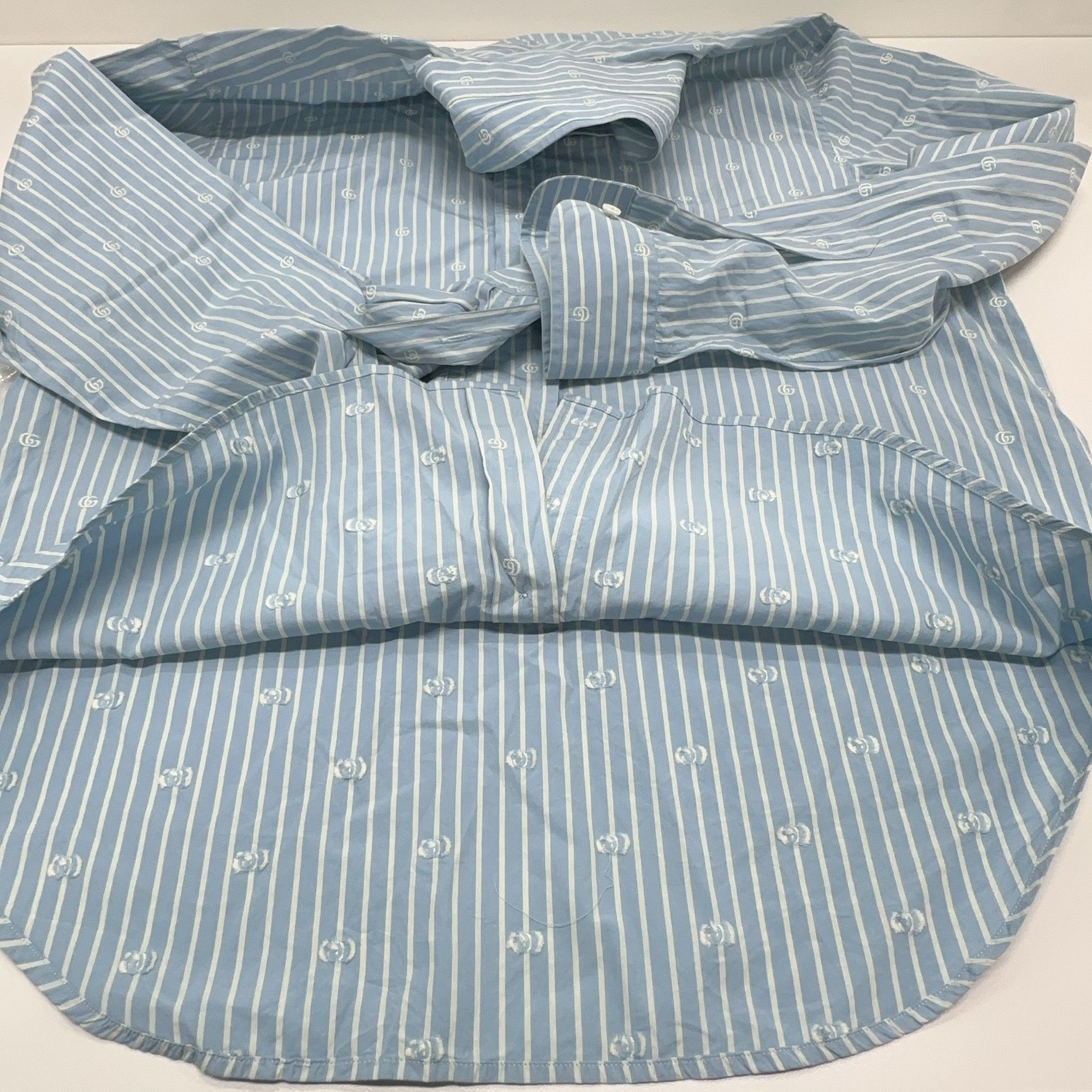 Gucci Gucci GG Striped Button Up Shirt Size L Size US L / EU 52-54 / 3 - 10 Thumbnail