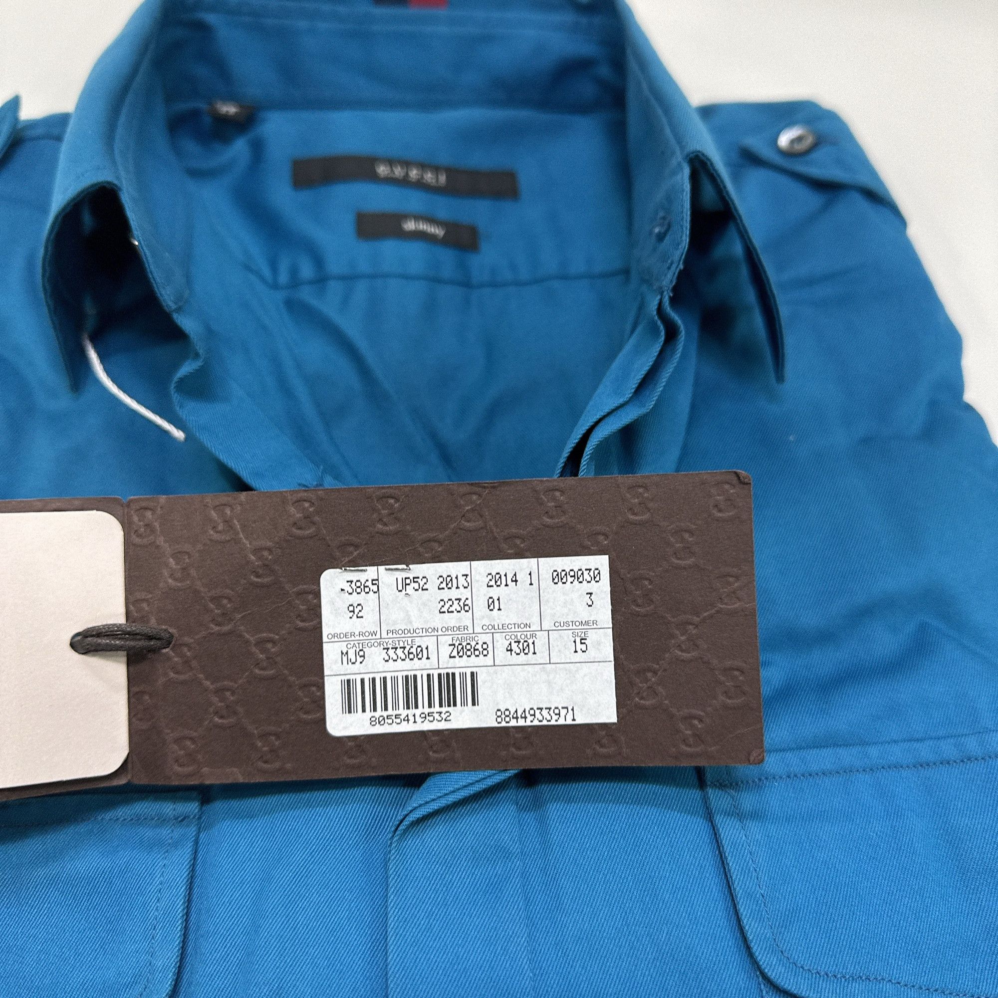 Gucci Gucci Military Style Button Up Shirt Size 38 Size US S / EU 44-46 / 1 - 4 Thumbnail