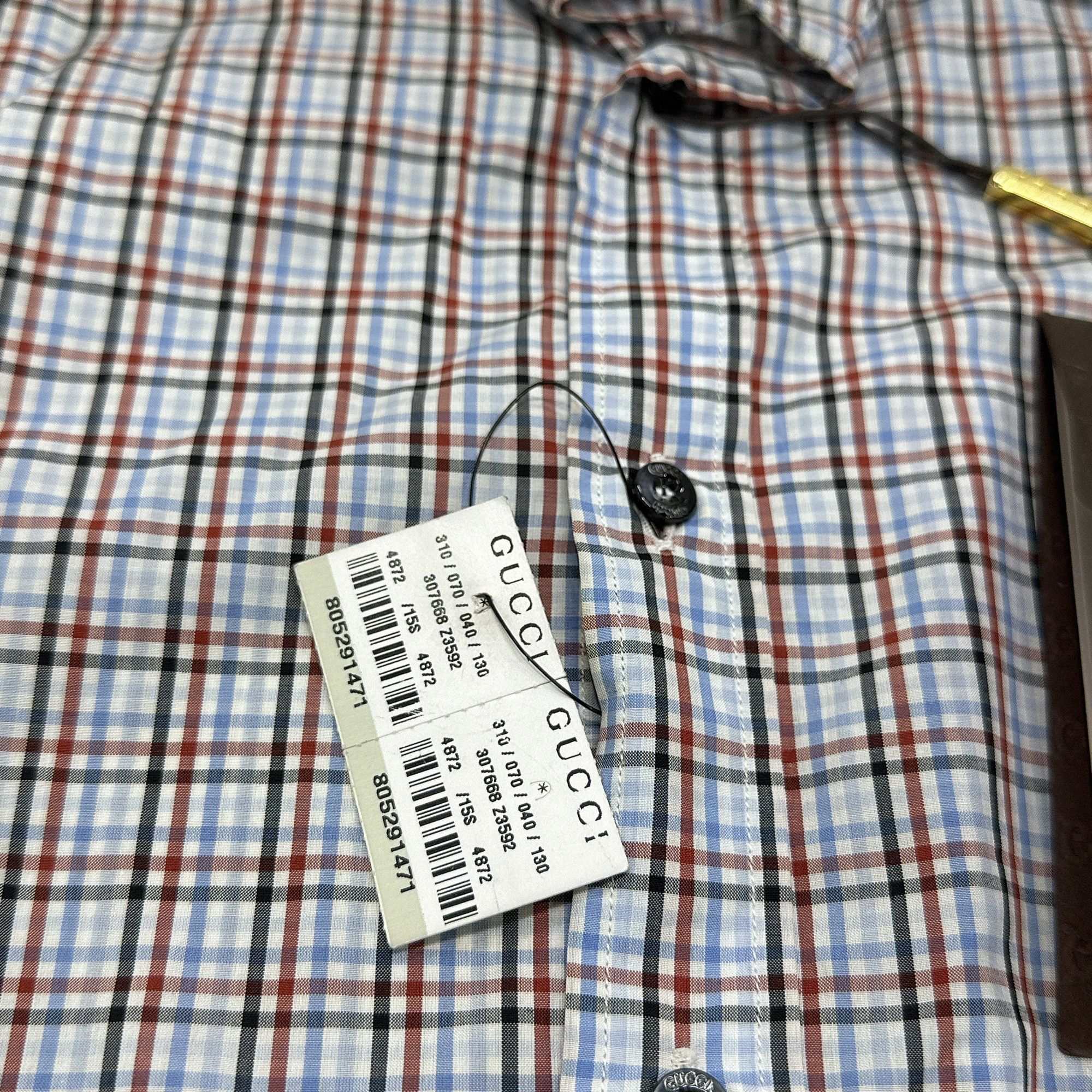 Gucci Gucci Plaid Button Up Shirt Size S Size US S / EU 44-46 / 1 - 4 Thumbnail