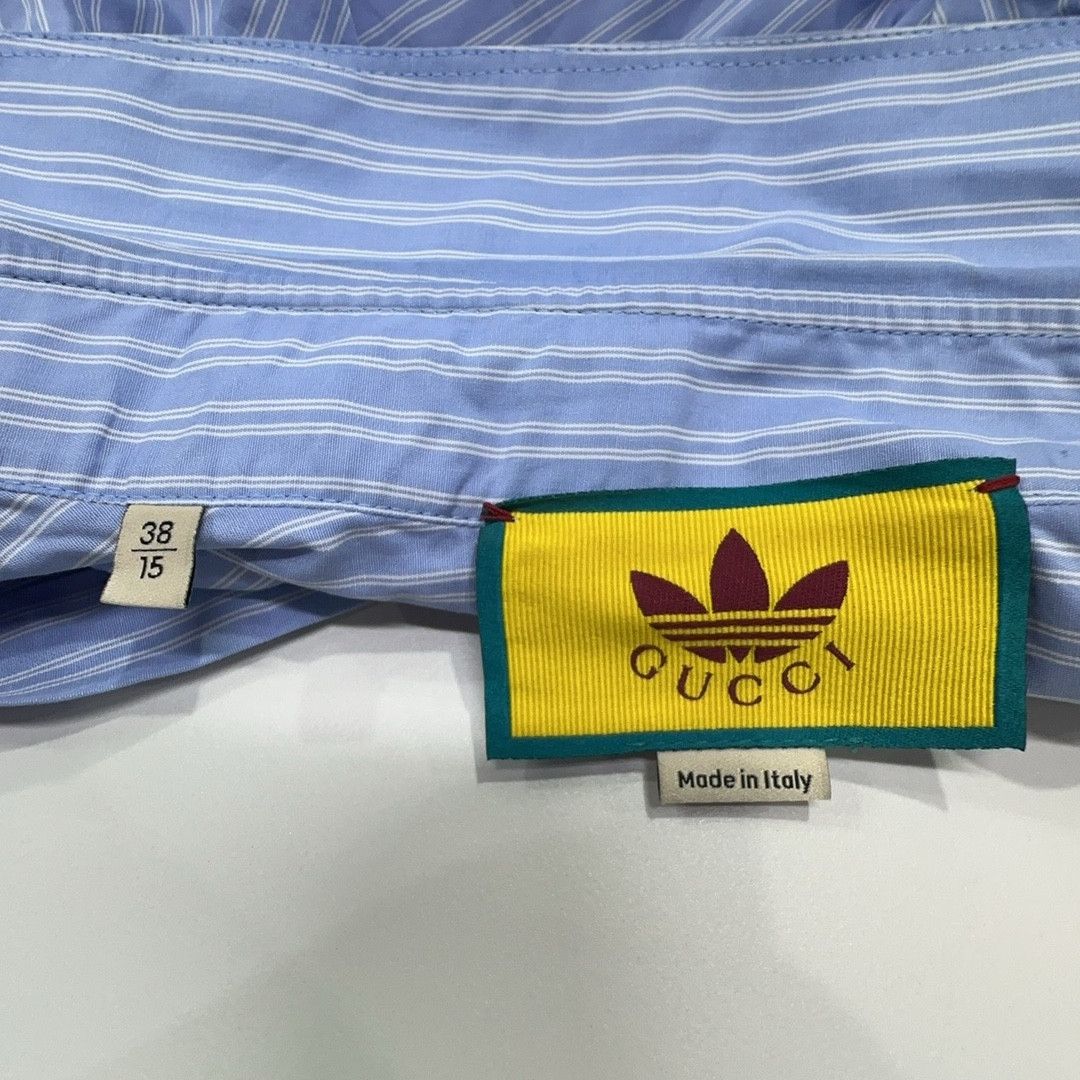 Gucci Gucci x Adidas Stripe Logo Button Up Shirt Size S Size US S / EU 44-46 / 1 - 3 Thumbnail
