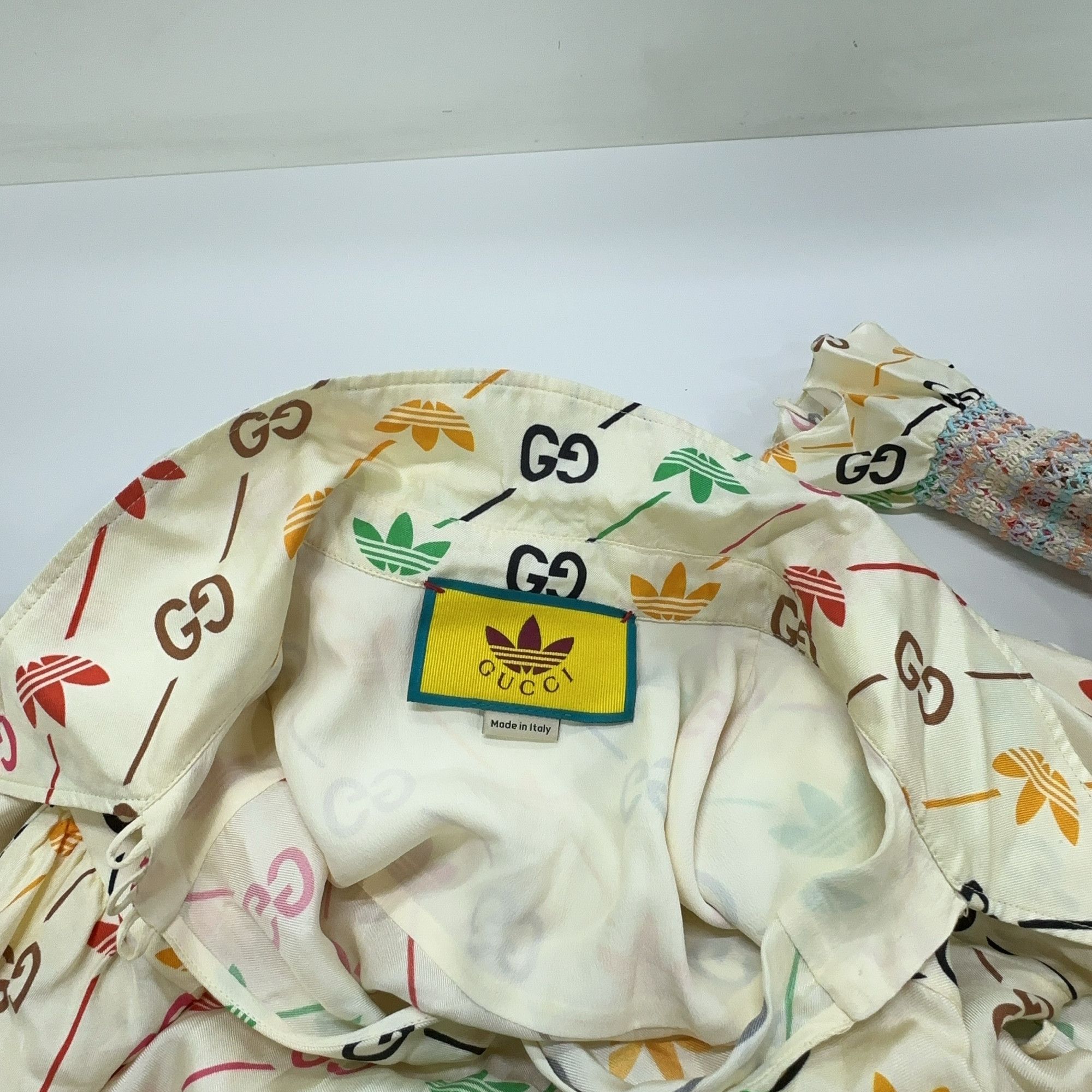 Adidas × Gucci Gucci x Adidas Silk Logo Print Midi Dress Size 36 Size XS / US 0-2 / IT 36-38 - 10 Thumbnail
