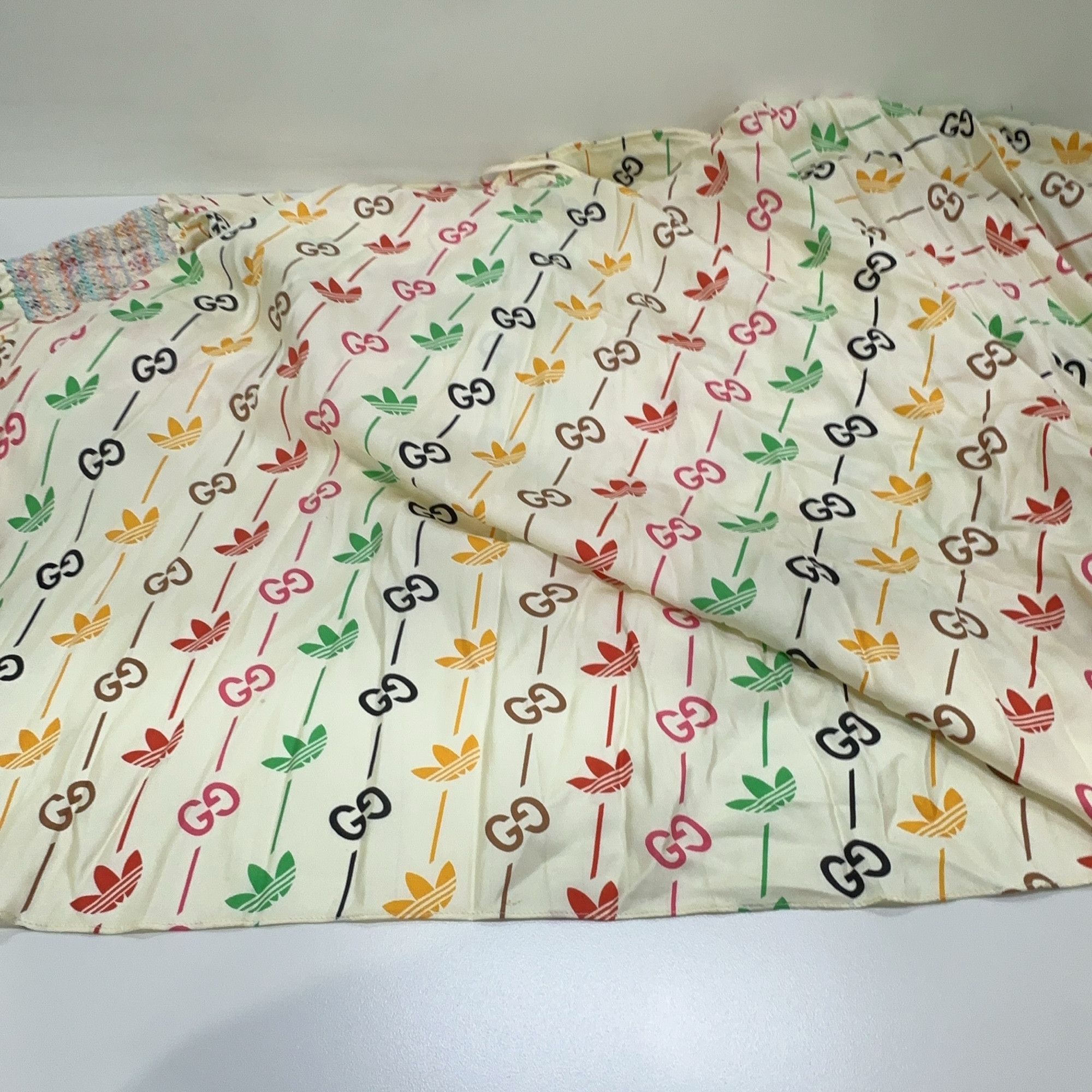 Adidas × Gucci Gucci x Adidas Silk Logo Print Midi Dress Size 36 Size XS / US 0-2 / IT 36-38 - 8 Thumbnail
