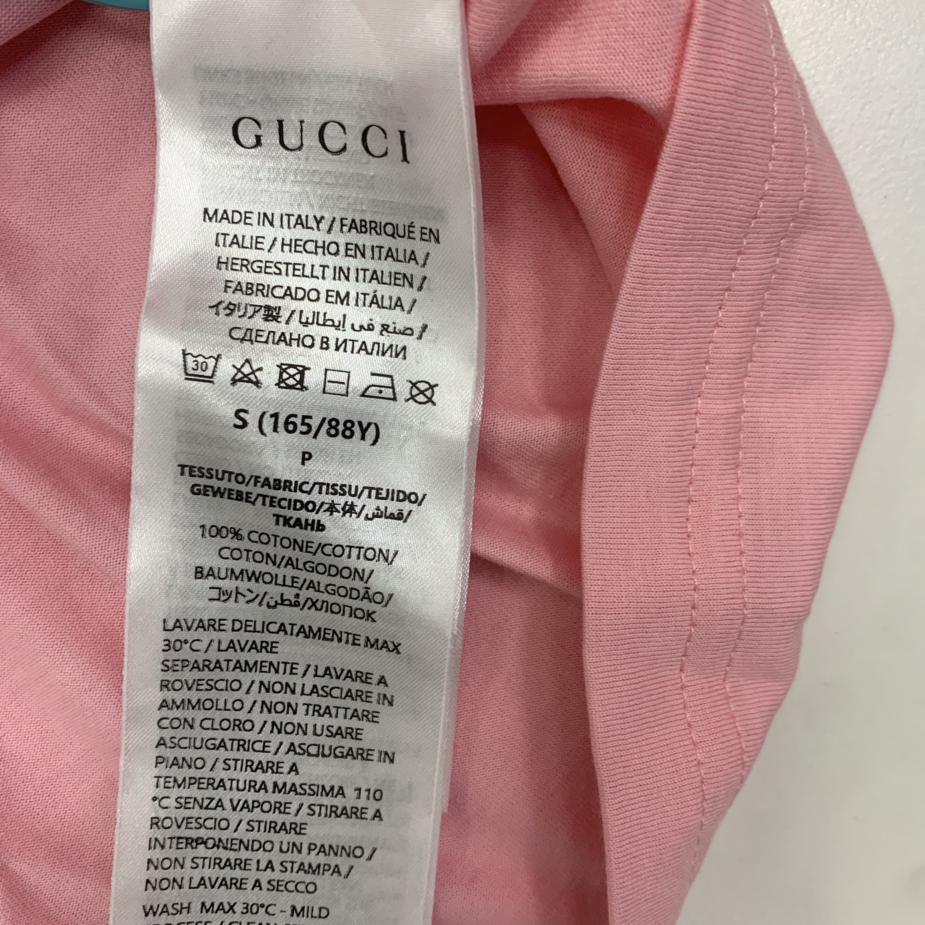 Gucci Gucci Logo Print T-Shirt Pink Size S Size S / US 4 / IT 40 - 2 Thumbnail