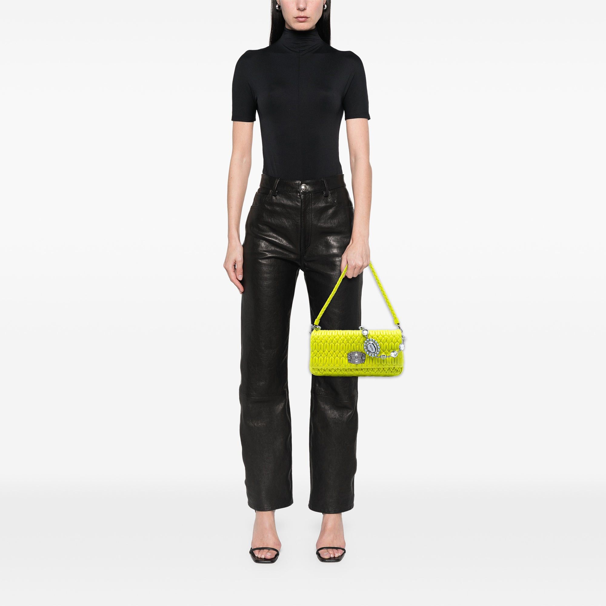 Miu Miu Matelasse Nappa Crystal Chain Satchel Size ONE SIZE - 6 Thumbnail