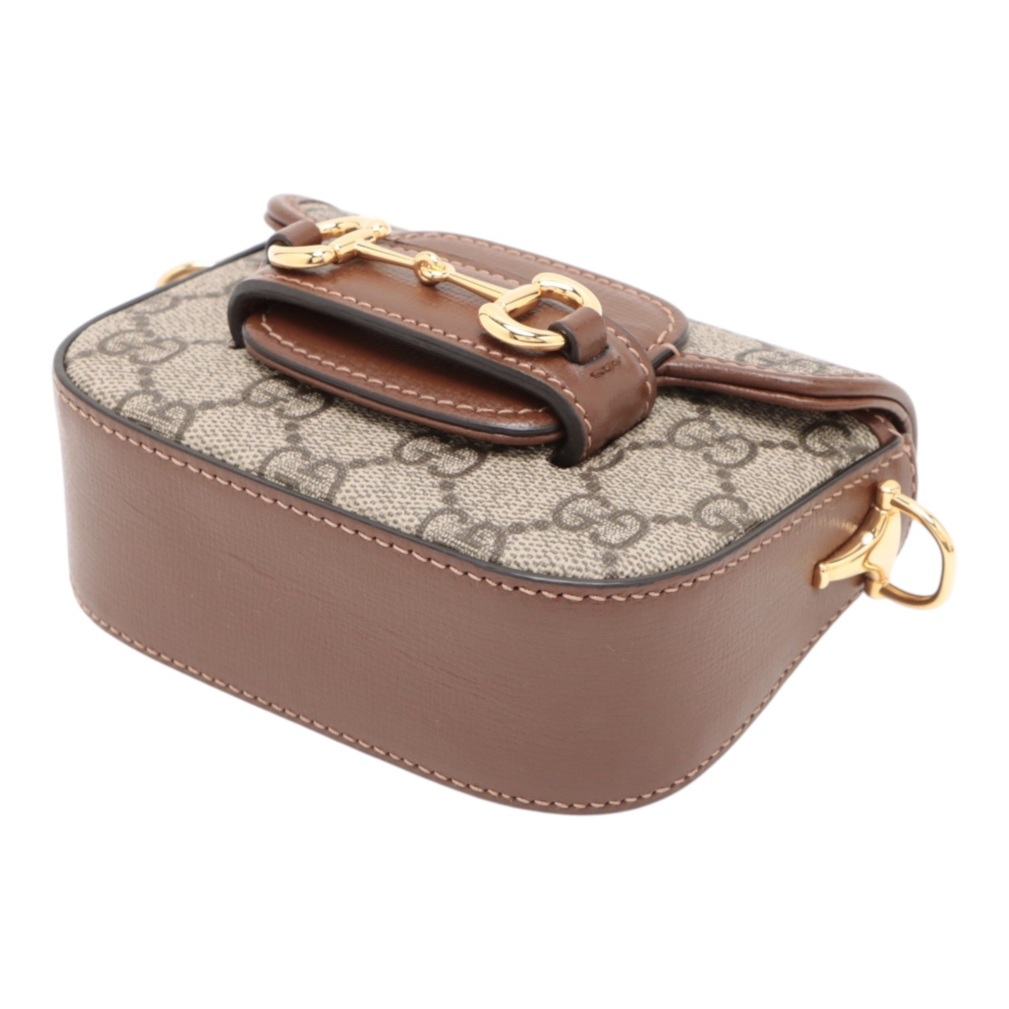 Gucci Mini GG Supreme Web Horsebit 1955 Satchel Size ONE SIZE - 6 Thumbnail