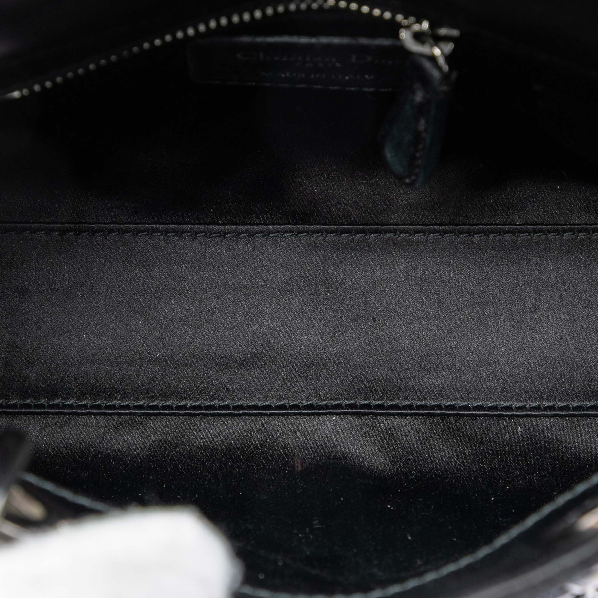 Dior Mini Satin Cannage Strass Crystal Embellished Lady Dior Size ONE SIZE - 4 Thumbnail