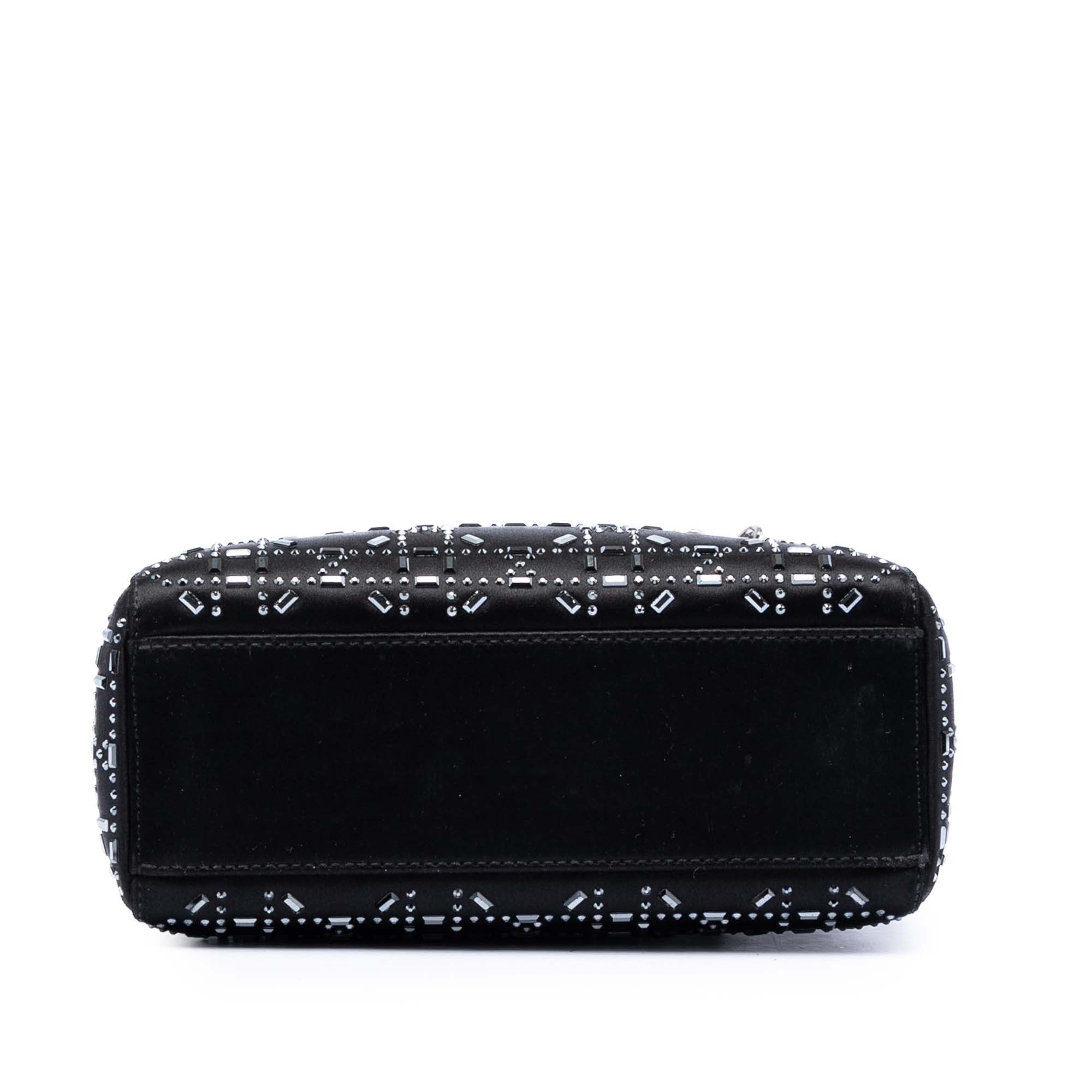 Dior Mini Satin Cannage Strass Crystal Embellished Lady Dior Size ONE SIZE - 3 Thumbnail