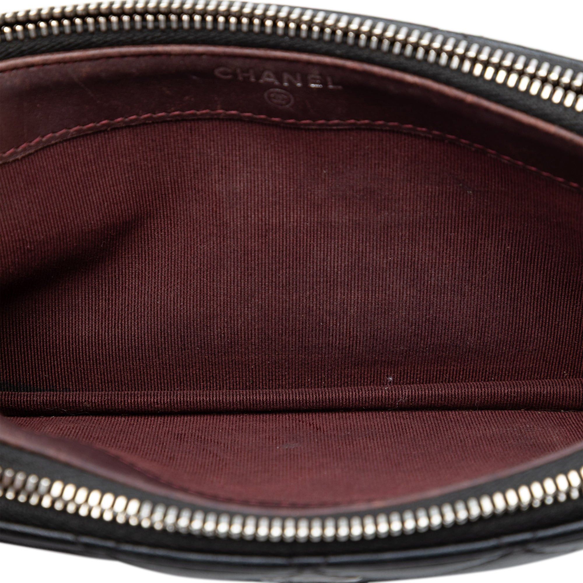 Chanel CC Quilted Lambskin Double Zip Clutch With Chain Size ONE SIZE - 4 Thumbnail