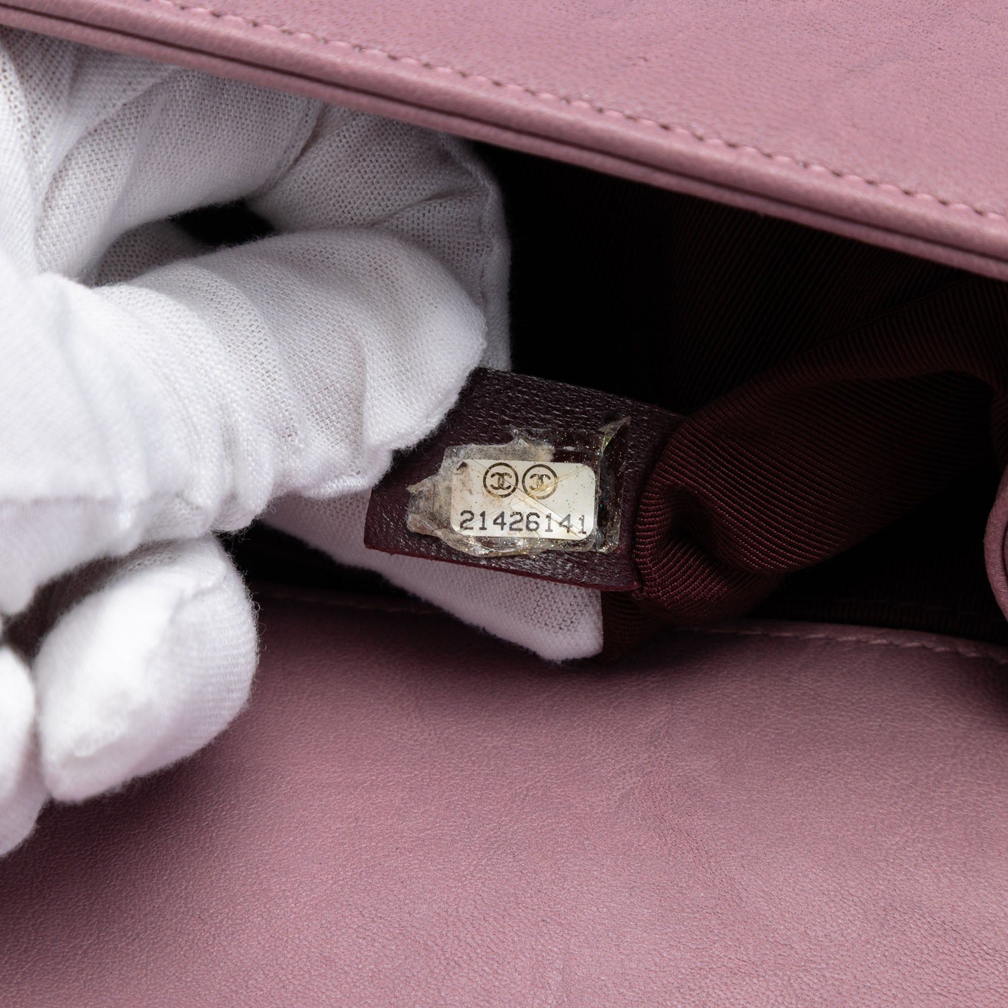 Chanel Old Medium Quilted Crumpled Calfskin Studded Boy Flap Size ONE SIZE - 6 Thumbnail
