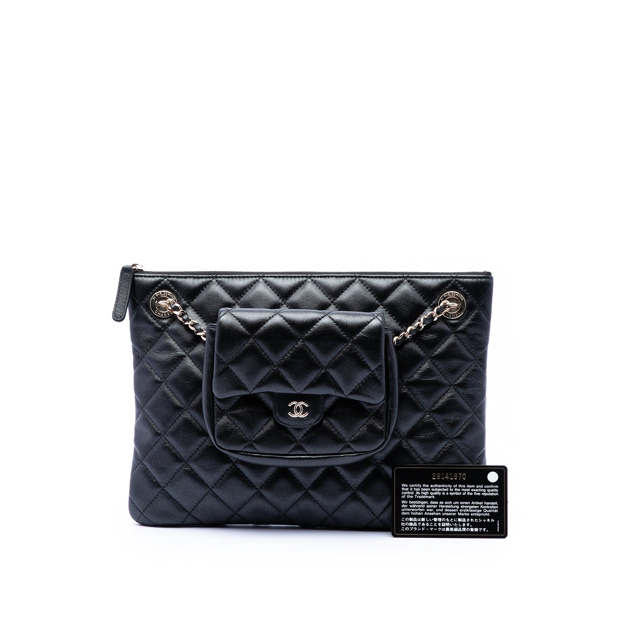 Chanel CC Quilted Lambskin Pouch with Mini Flap Purse Size ONE SIZE - 8 Thumbnail