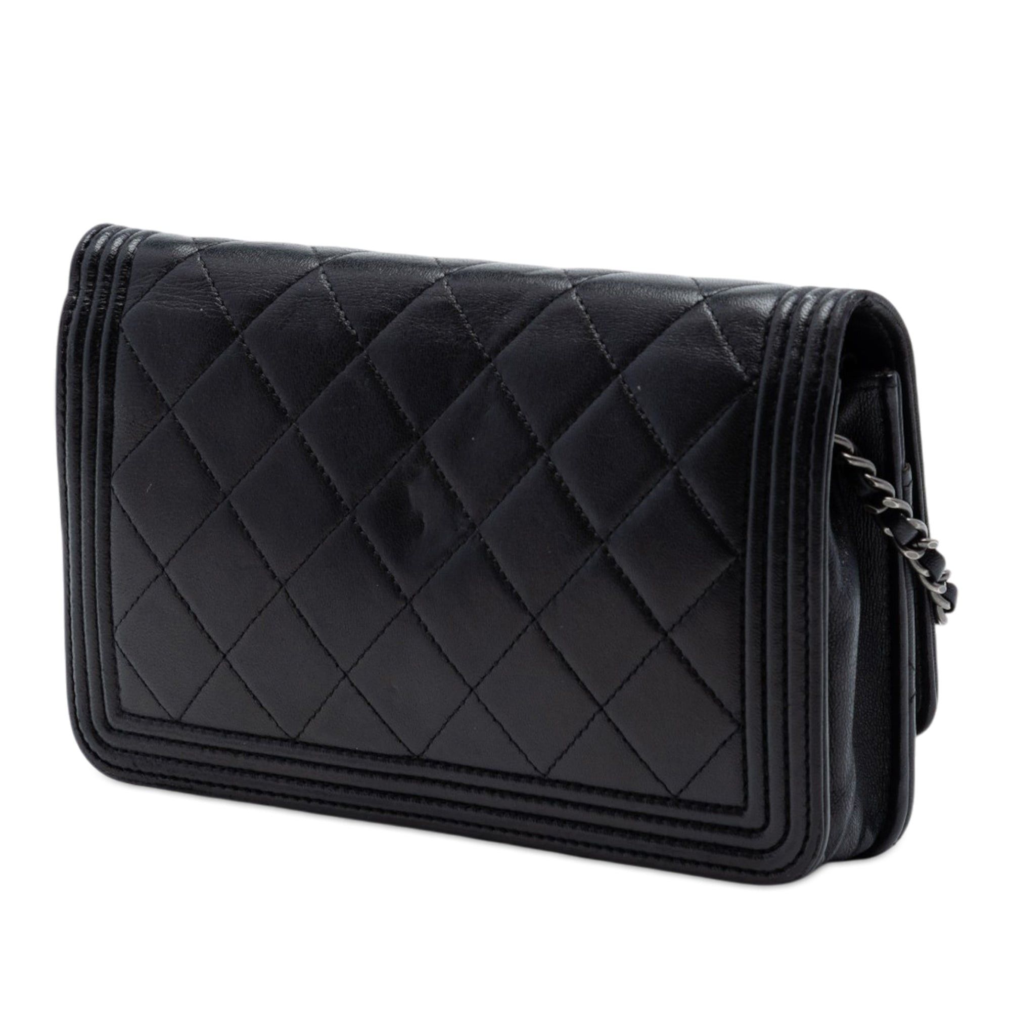 Chanel Quilted Lambskin Boy Wallet On Chain Size ONE SIZE - 2 Thumbnail