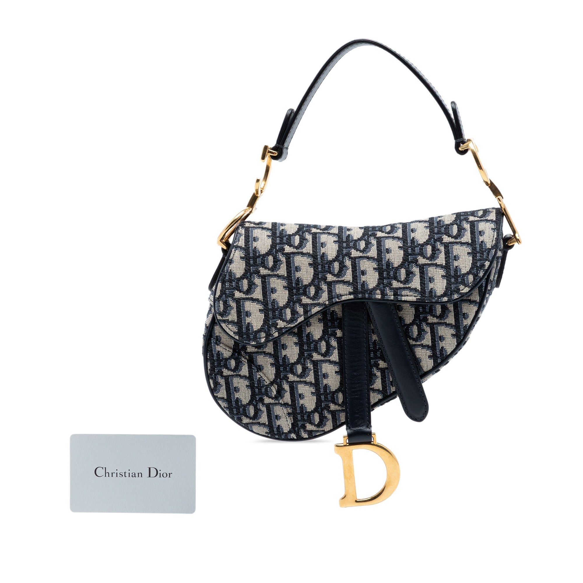 Dior Mini Oblique Canvas Saddle Bag Size ONE SIZE - 7 Thumbnail