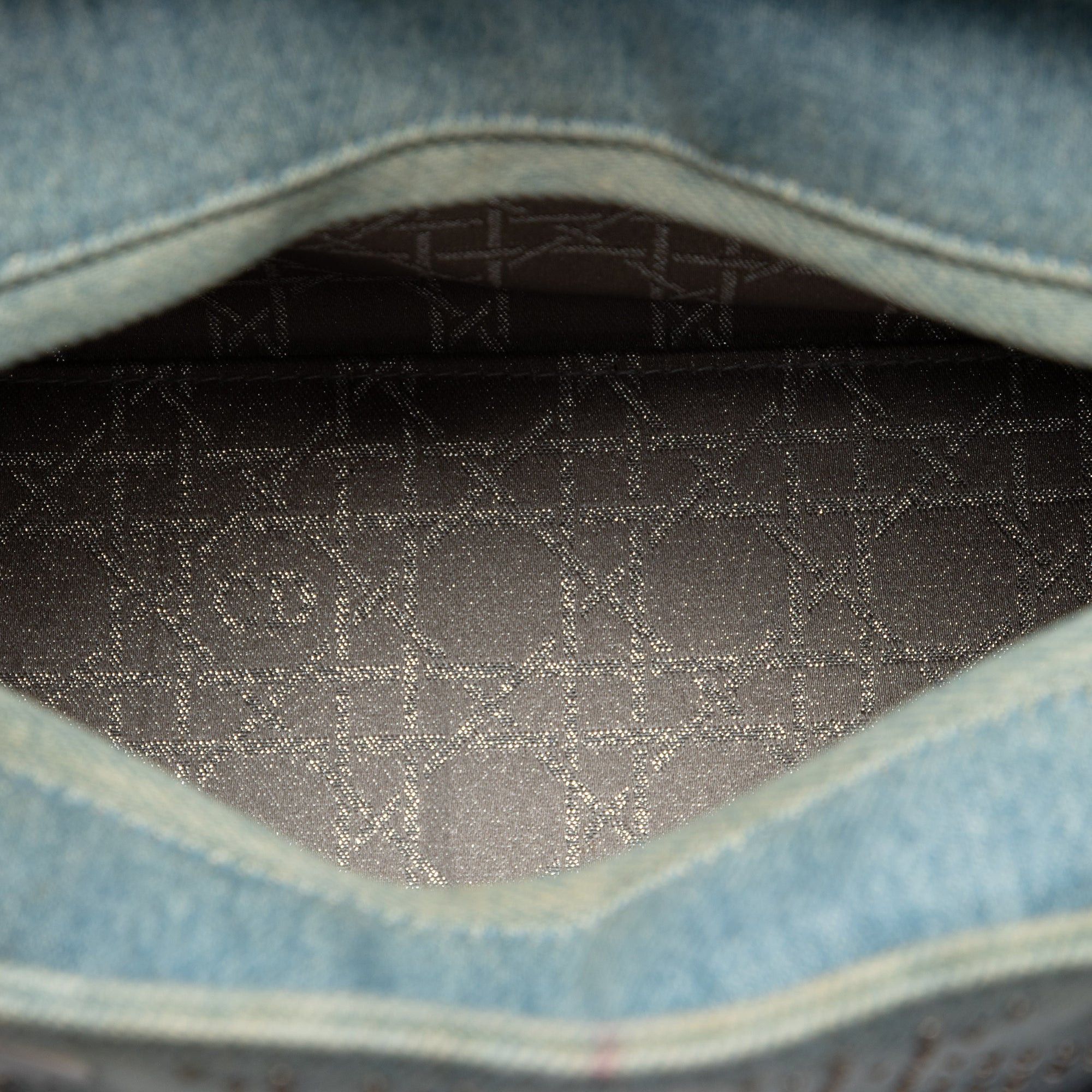 Dior Medium Denim Cannage Studded Lady Dior Size ONE SIZE - 4 Thumbnail