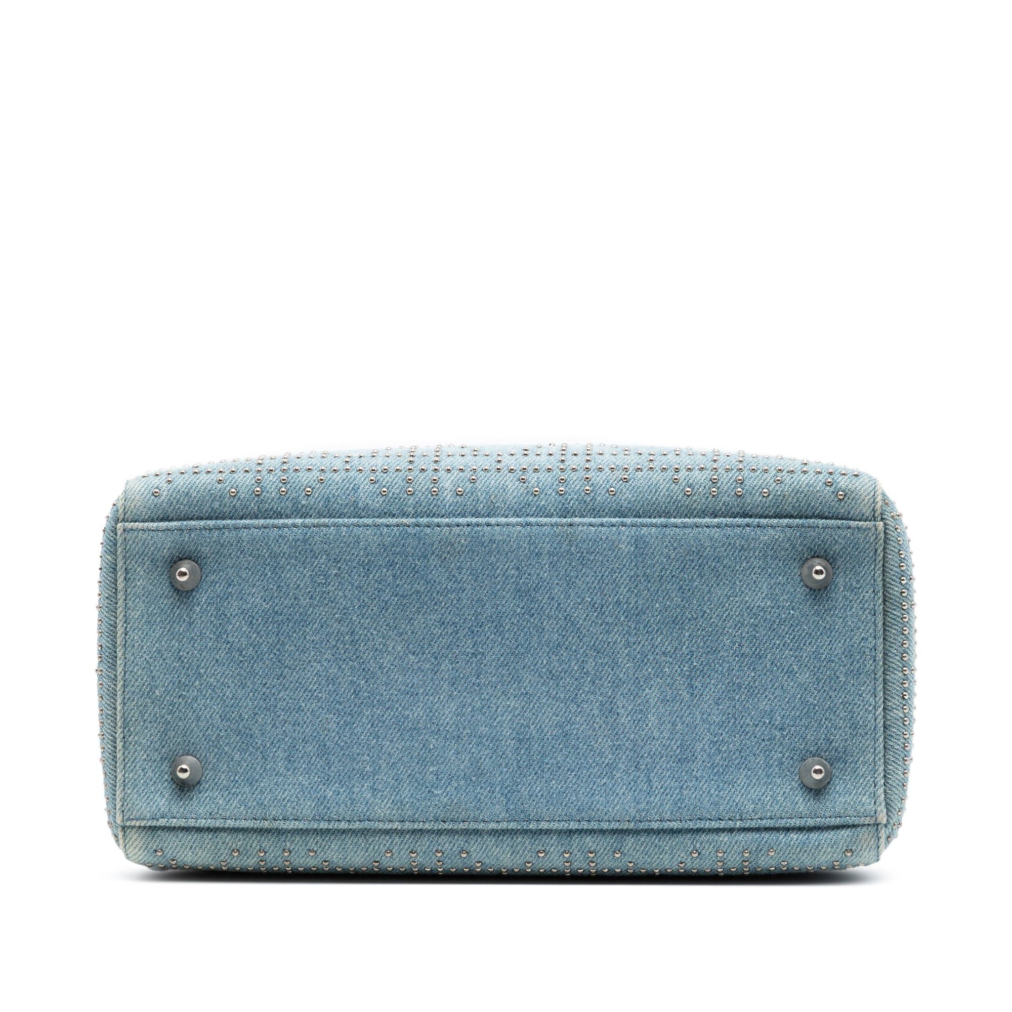 Dior Medium Denim Cannage Studded Lady Dior Size ONE SIZE - 3 Thumbnail