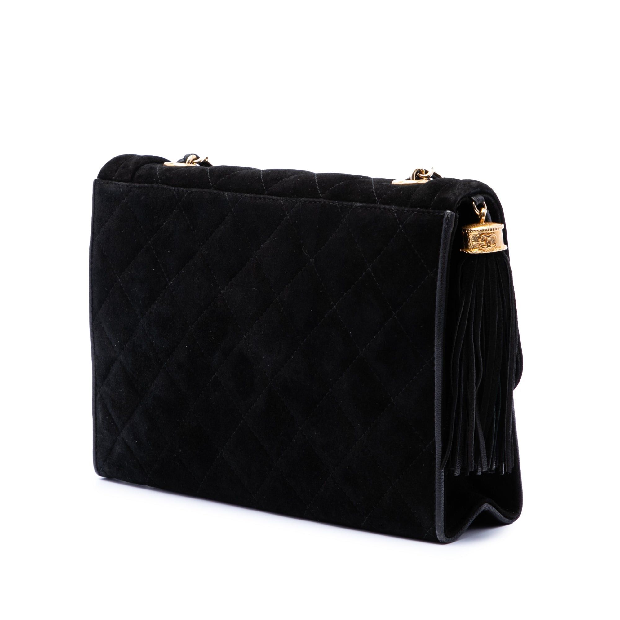 Chanel Quilted Suede Tassel Flap Size ONE SIZE - 2 Thumbnail