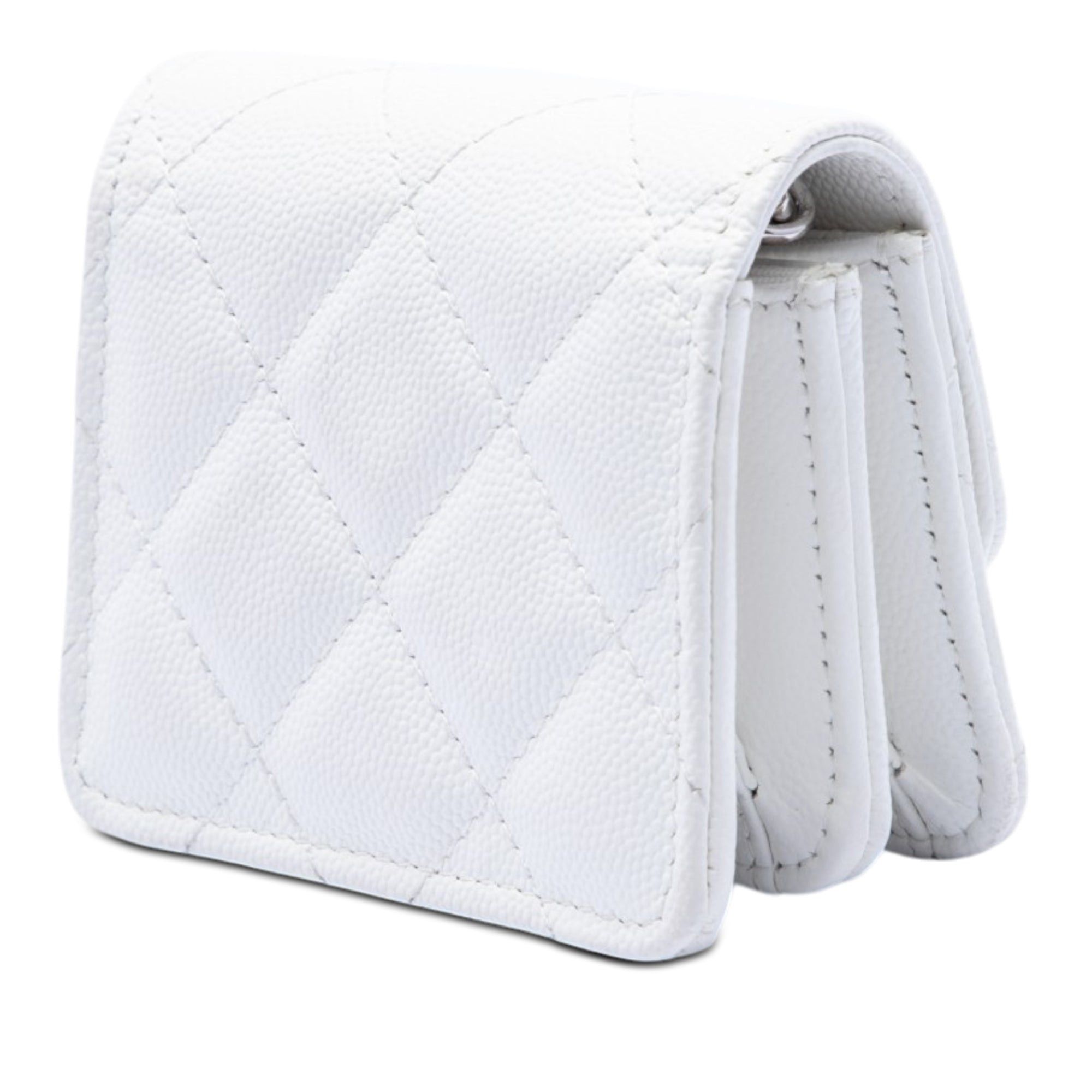 Chanel Mini Quilted Caviar Coco Enamel Strap Flap Clutch with Chain Size ONE SIZE - 2 Thumbnail