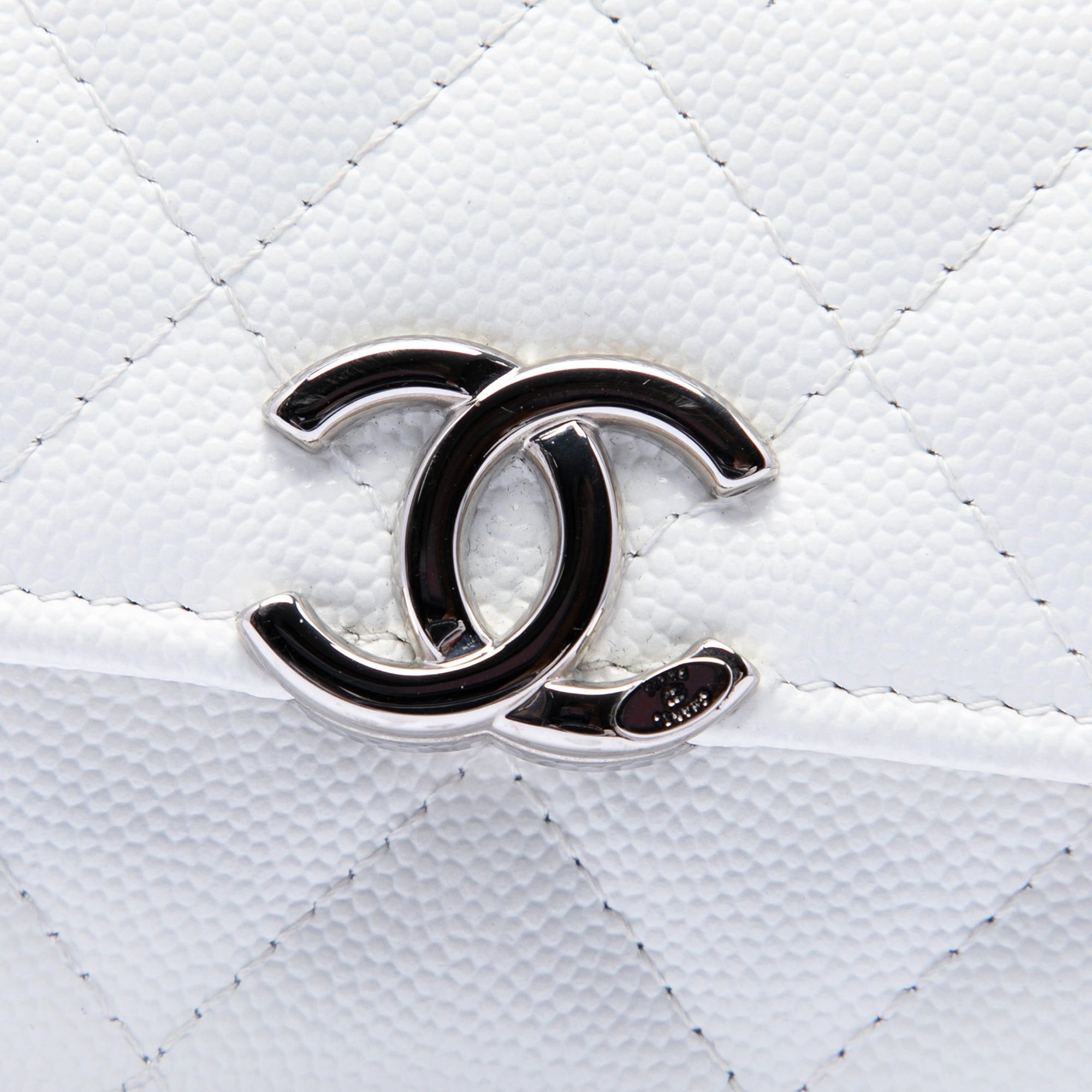 Chanel Mini Quilted Caviar Coco Enamel Strap Flap Clutch with Chain Size ONE SIZE - 5 Thumbnail