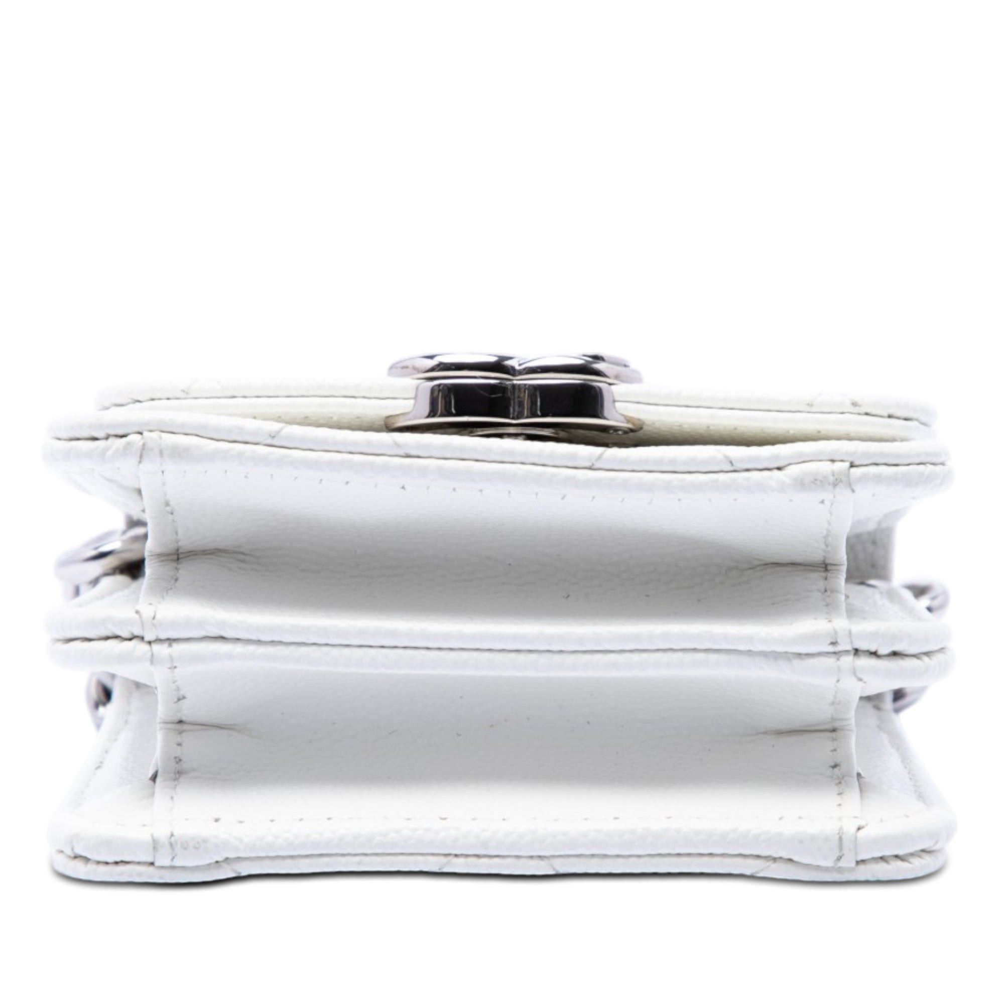 Chanel Mini Quilted Caviar Coco Enamel Strap Flap Clutch with Chain Size ONE SIZE - 3 Thumbnail
