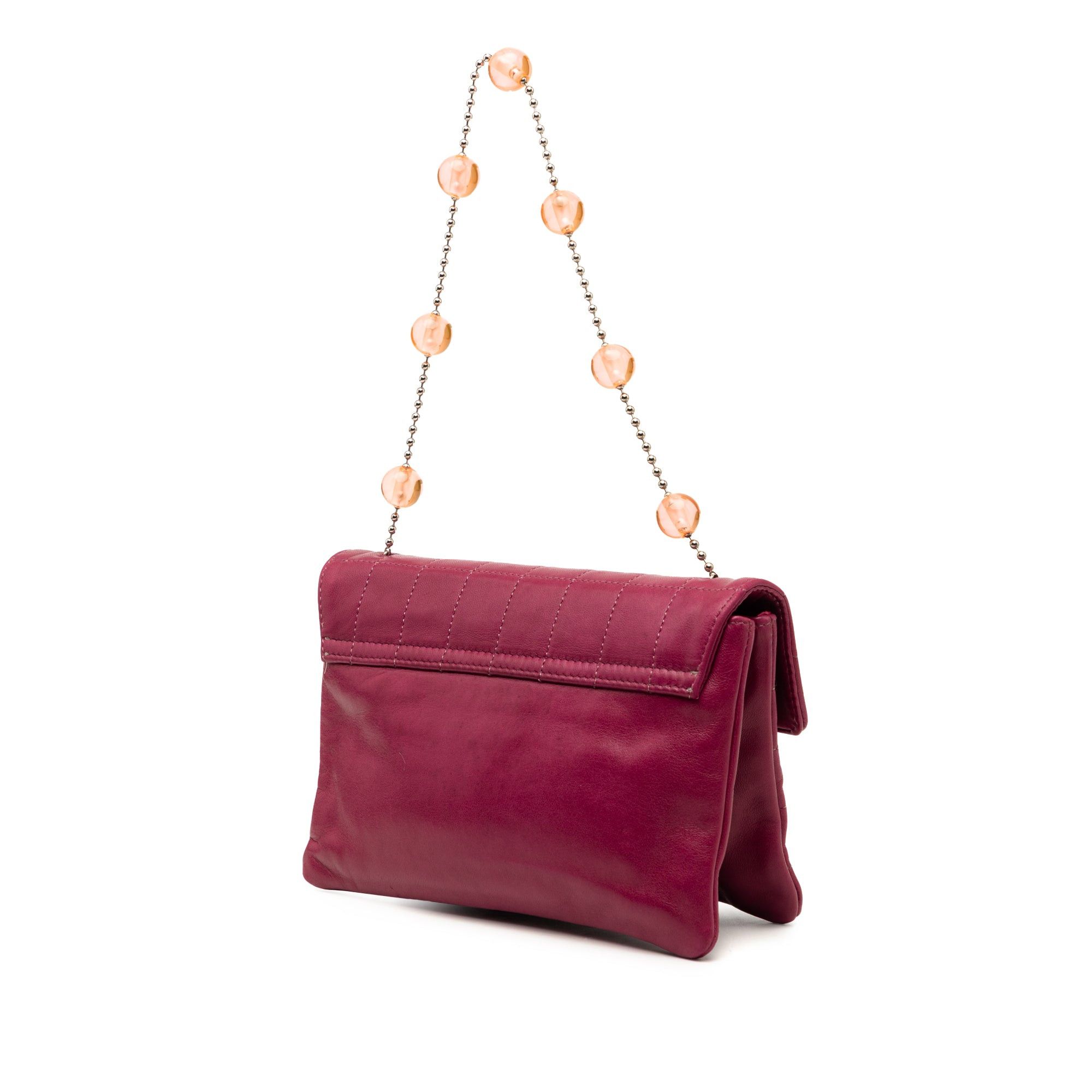 Chanel CC Choco Bar Lambskin Beaded Chain Flap Size ONE SIZE - 2 Thumbnail