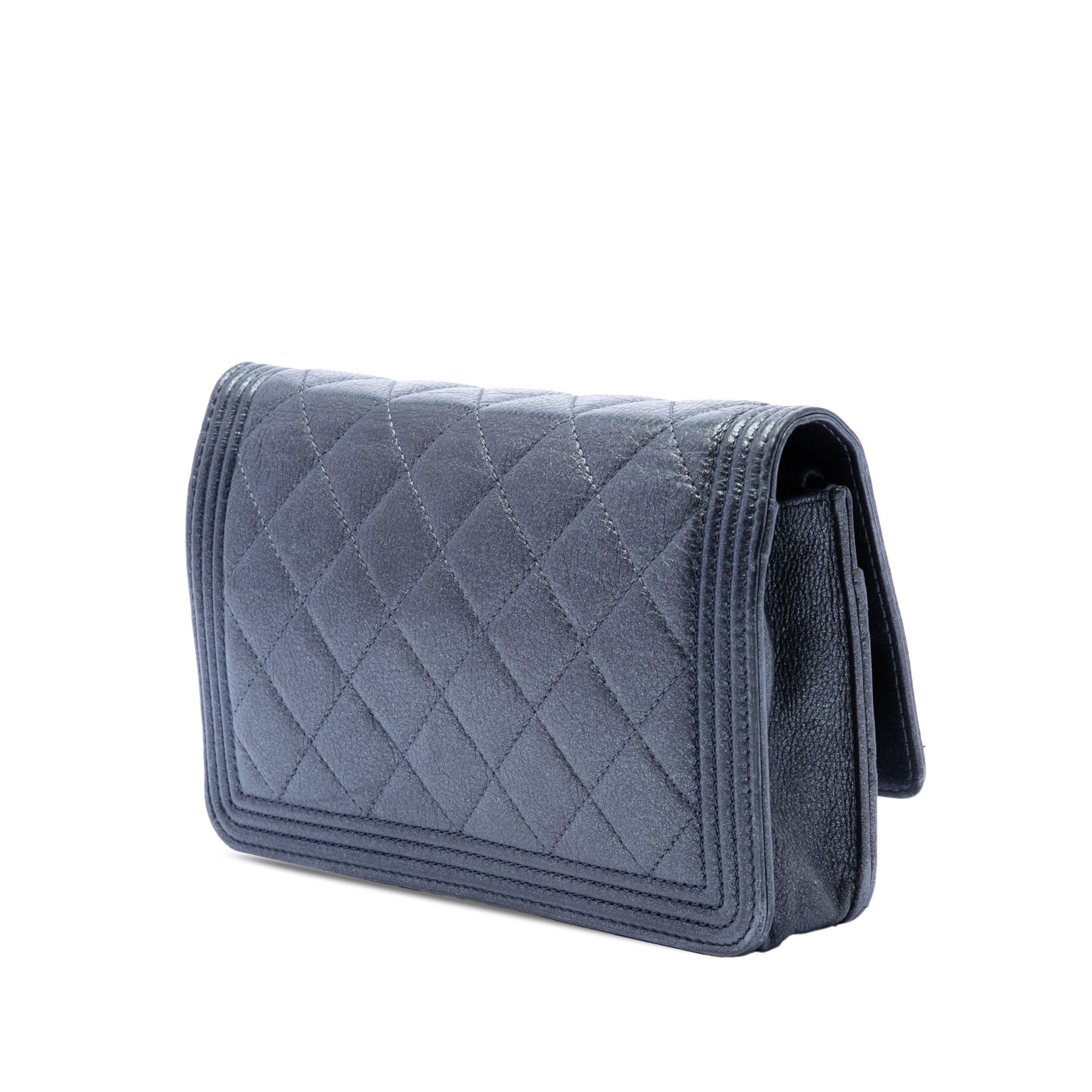 Chanel Quilted Metallic Calfskin Boy Wallet on Chain Size ONE SIZE - 2 Thumbnail