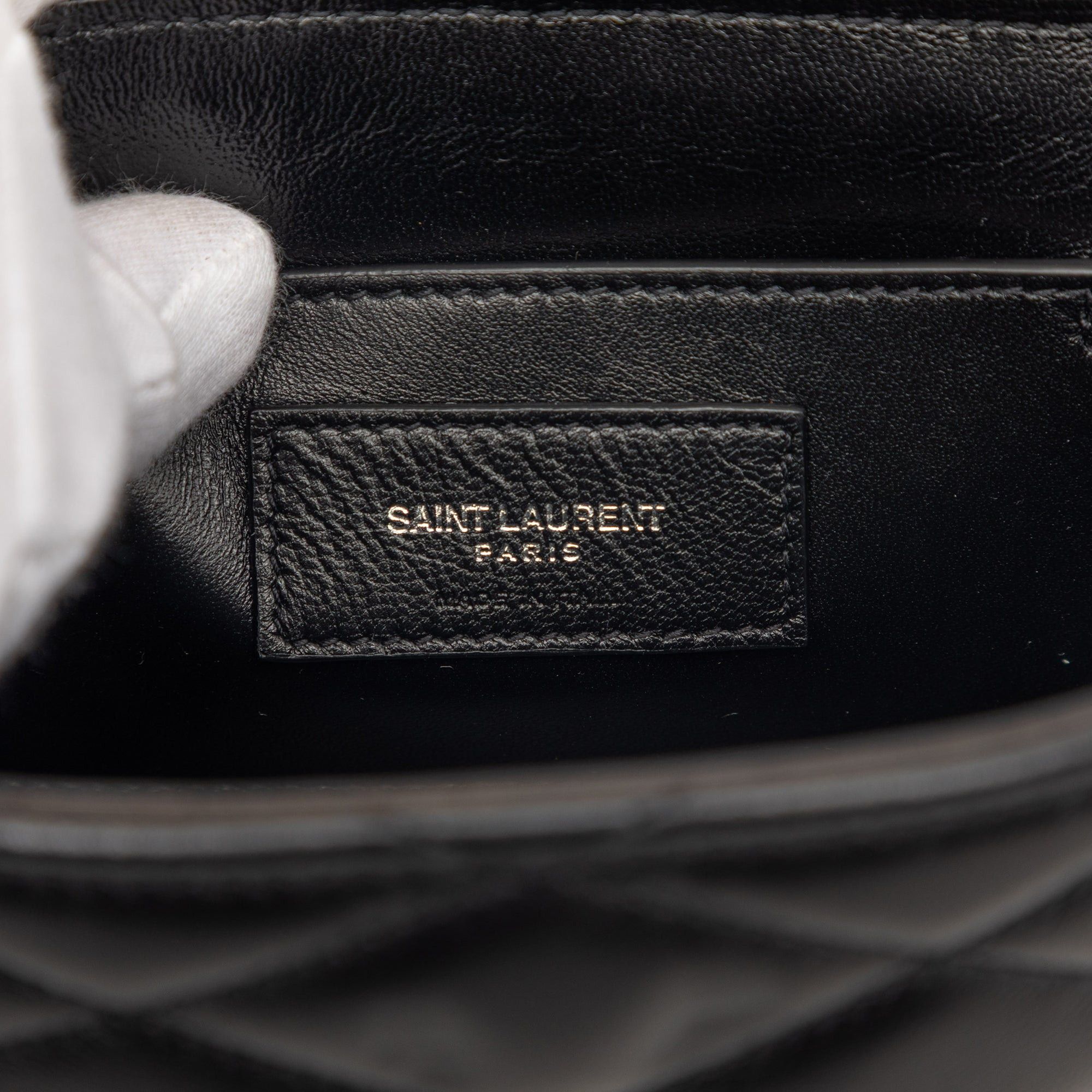 Saint Laurent Paris Quilted Lambskin Monogram June Box Bag Size ONE SIZE - 5 Thumbnail