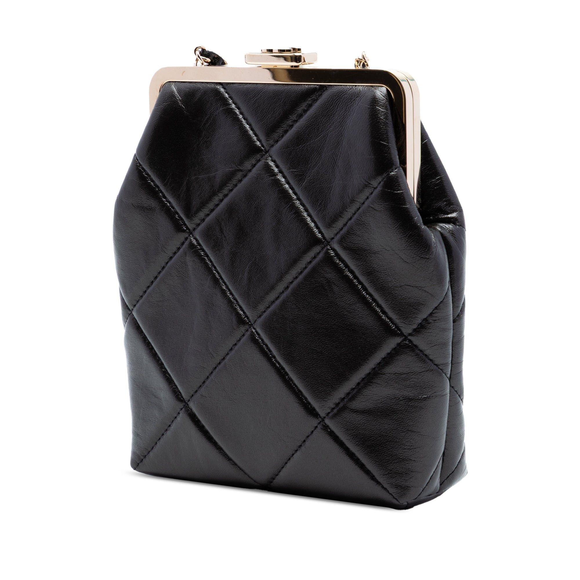 Chanel Small CC Quilted Lambskin Kisslock Frame Clutch Size ONE SIZE - 2 Thumbnail