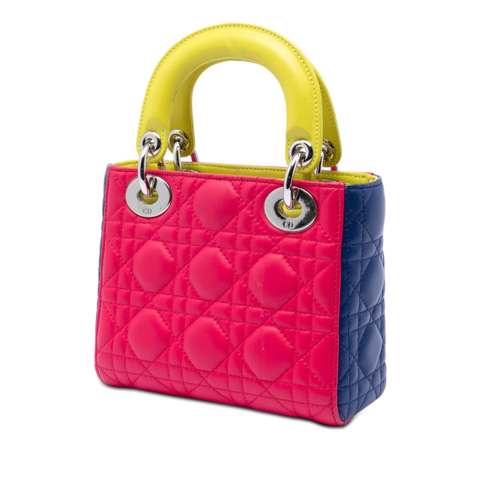 Dior Mini Tricolor Lambskin Cannage Lady Dior Size ONE SIZE - 2 Thumbnail