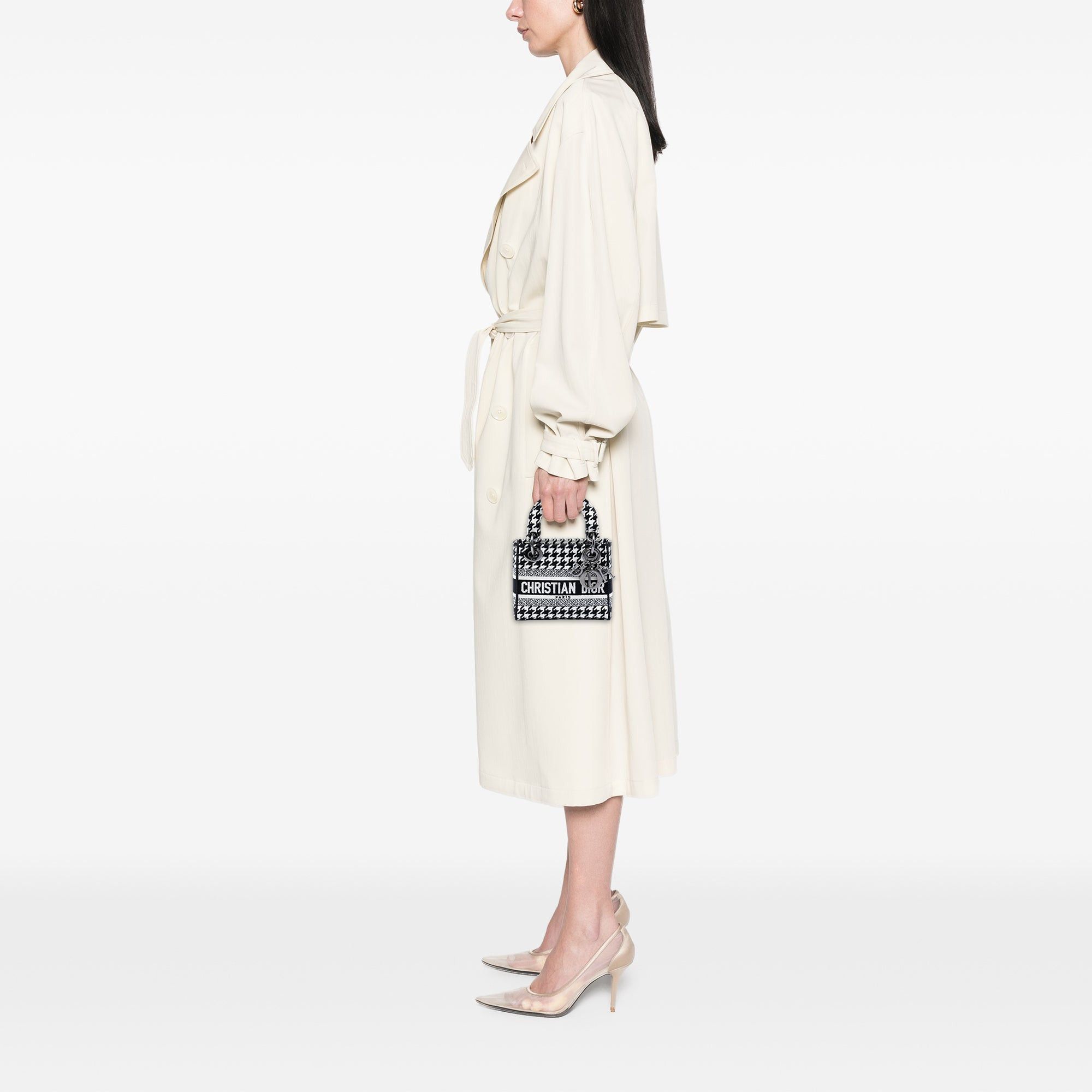 Dior Mini Embroidered Canvas Houndstooth Lady D Lite Size ONE SIZE - 5 Thumbnail