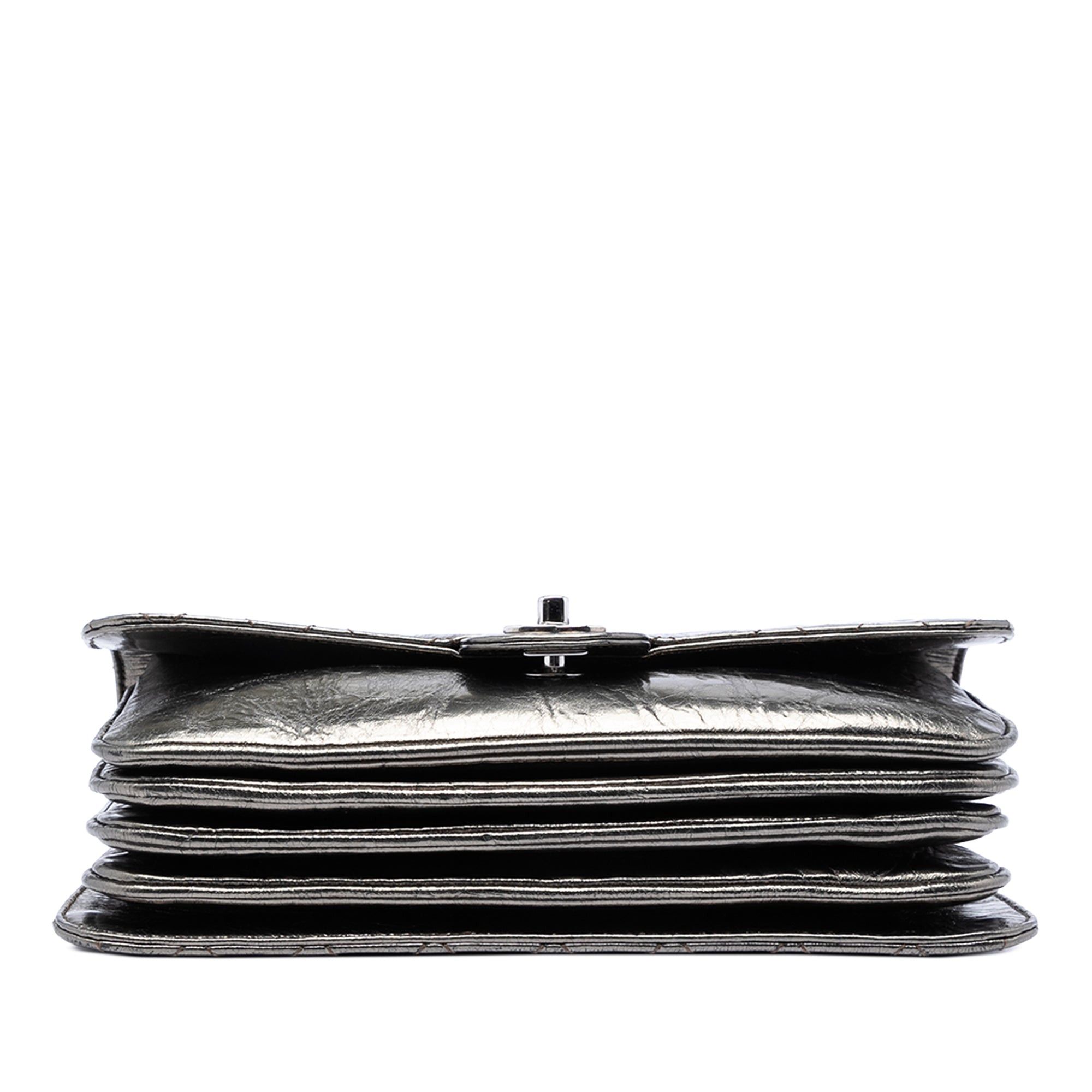 Chanel Medium Metallic Crackled Calfskin Clams Pocket Flap Size ONE SIZE - 3 Thumbnail