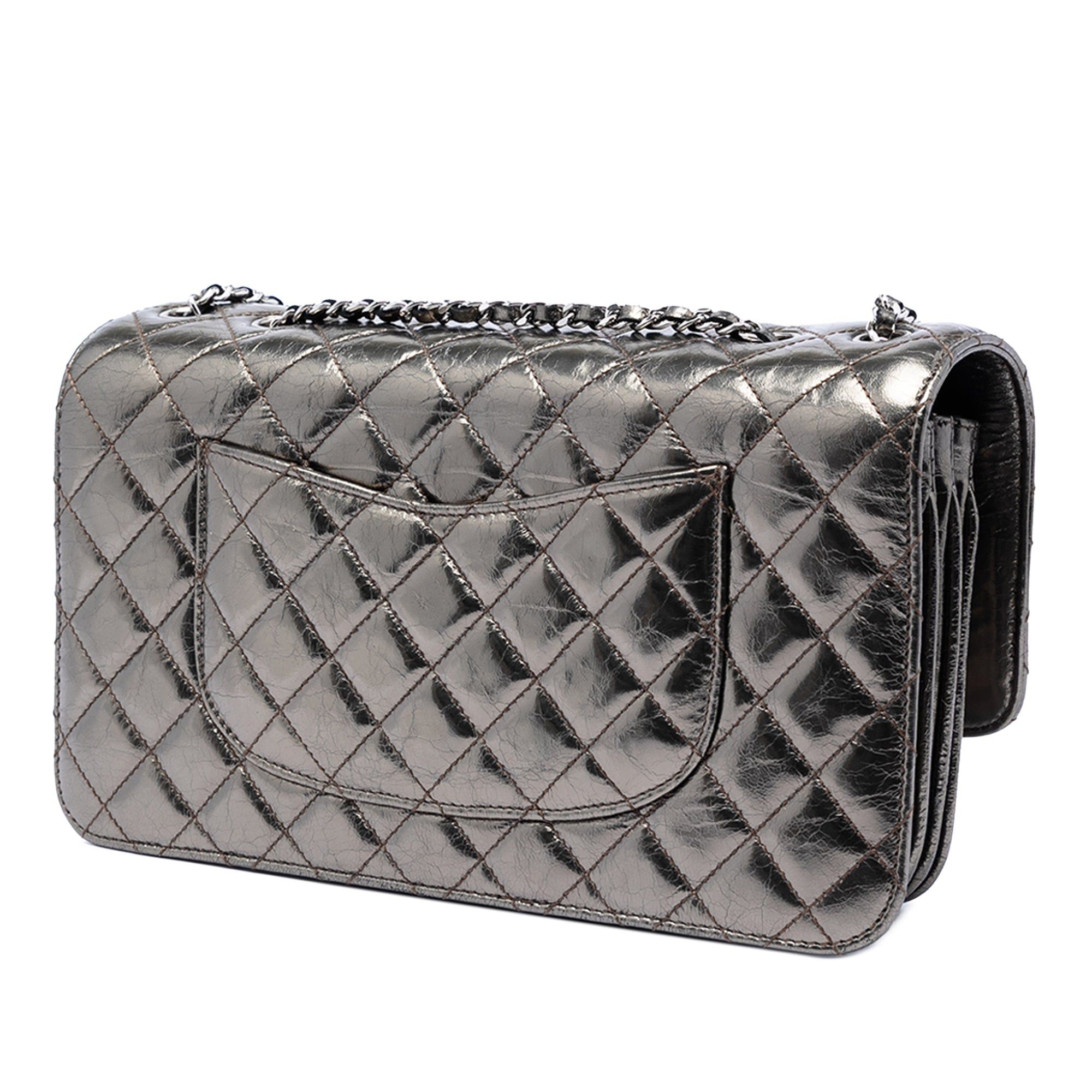 Chanel Medium Metallic Crackled Calfskin Clams Pocket Flap Size ONE SIZE - 2 Thumbnail
