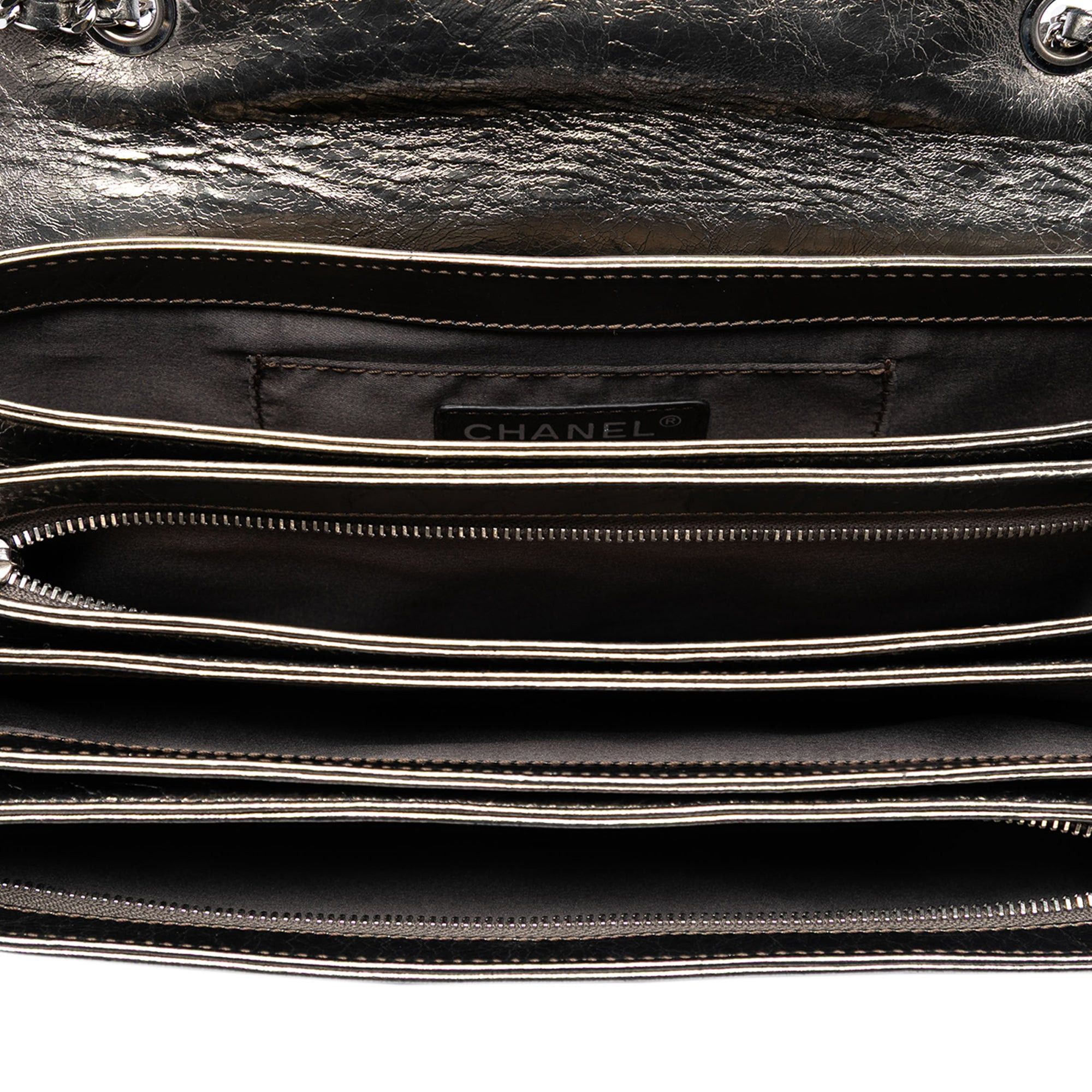 Chanel Medium Metallic Crackled Calfskin Clams Pocket Flap Size ONE SIZE - 4 Thumbnail