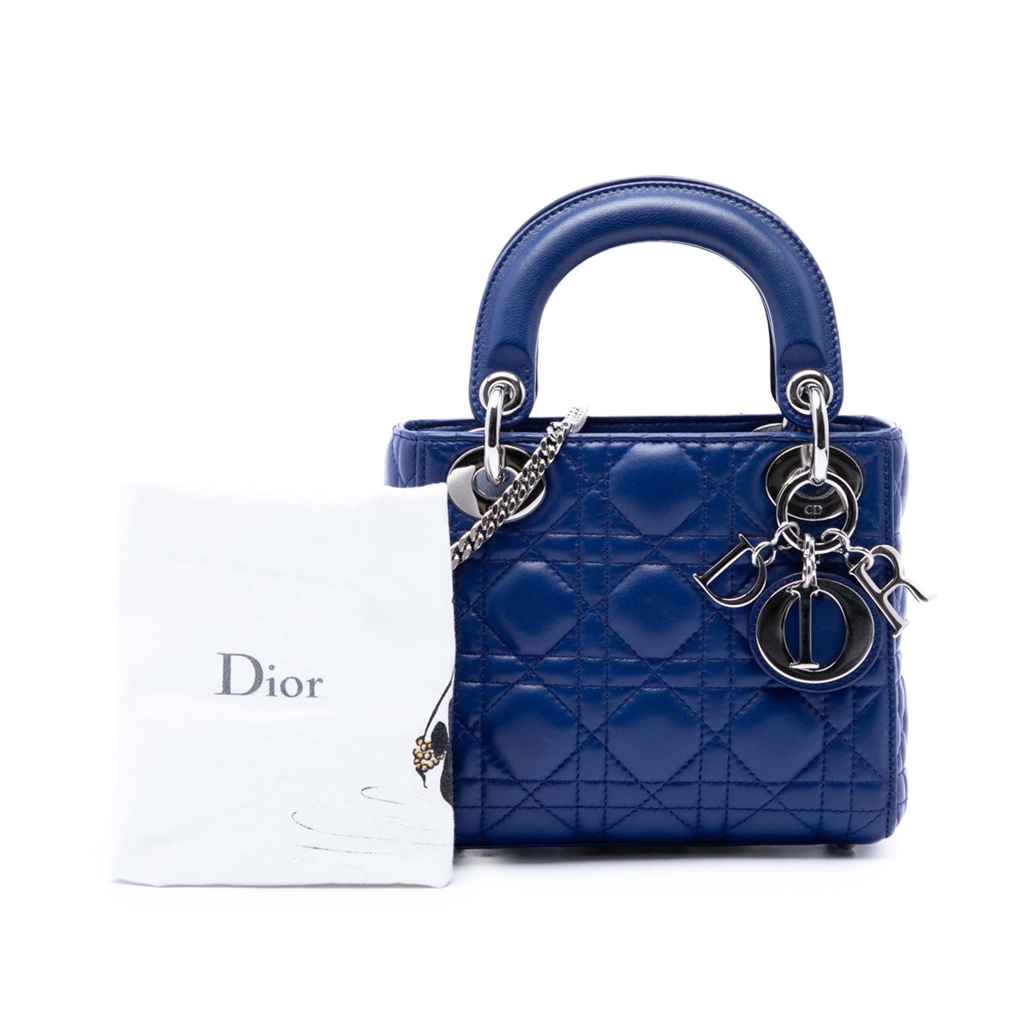 Dior Mini Lambskin Cannage Lady Dior Size ONE SIZE - 7 Thumbnail