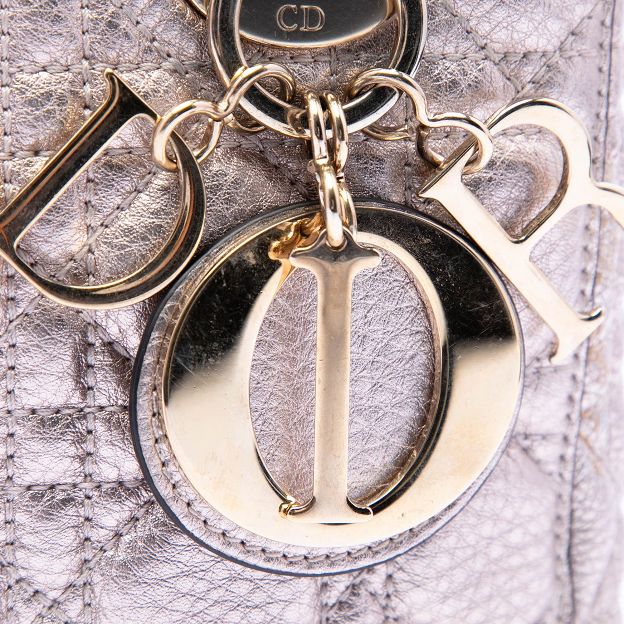 Dior Small Metallic Grained Calfskin Cannage Supple Lady Dior Size ONE SIZE - 5 Thumbnail