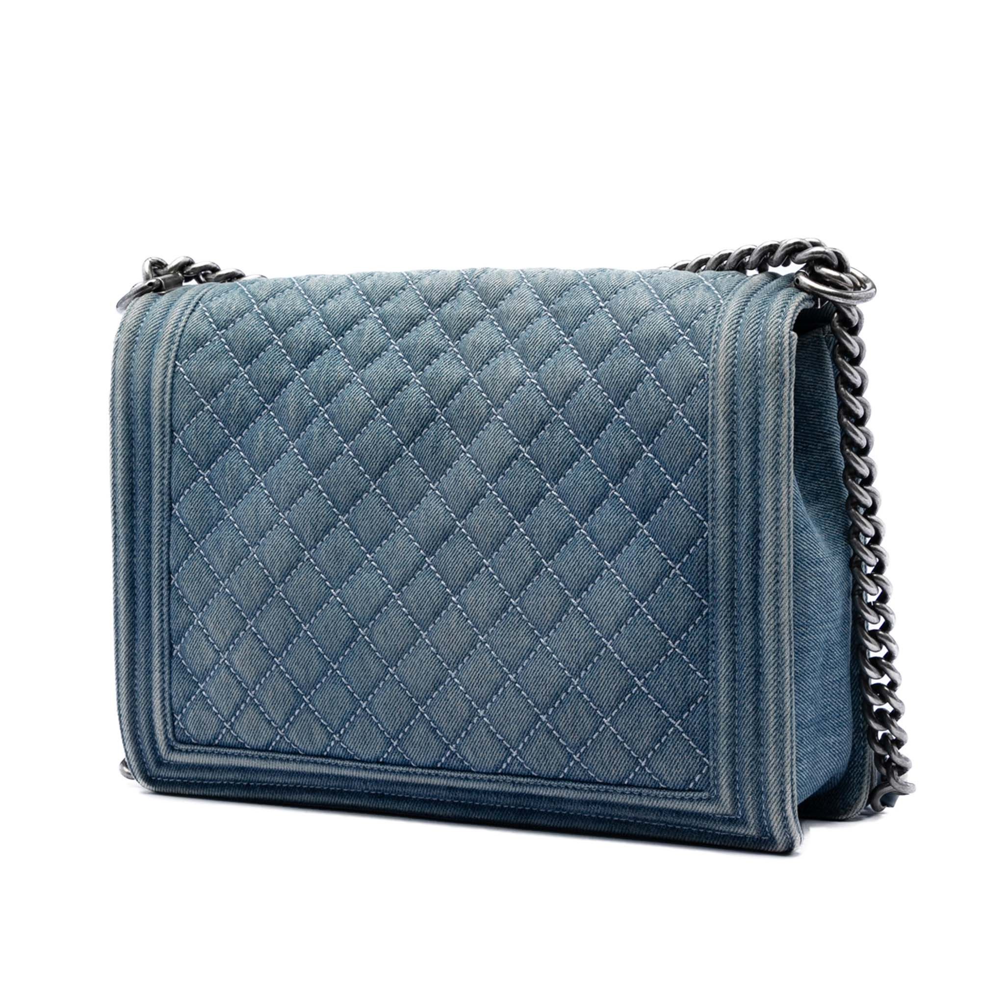 Chanel Large Quilted Denim Boy Flap Size ONE SIZE - 2 Thumbnail