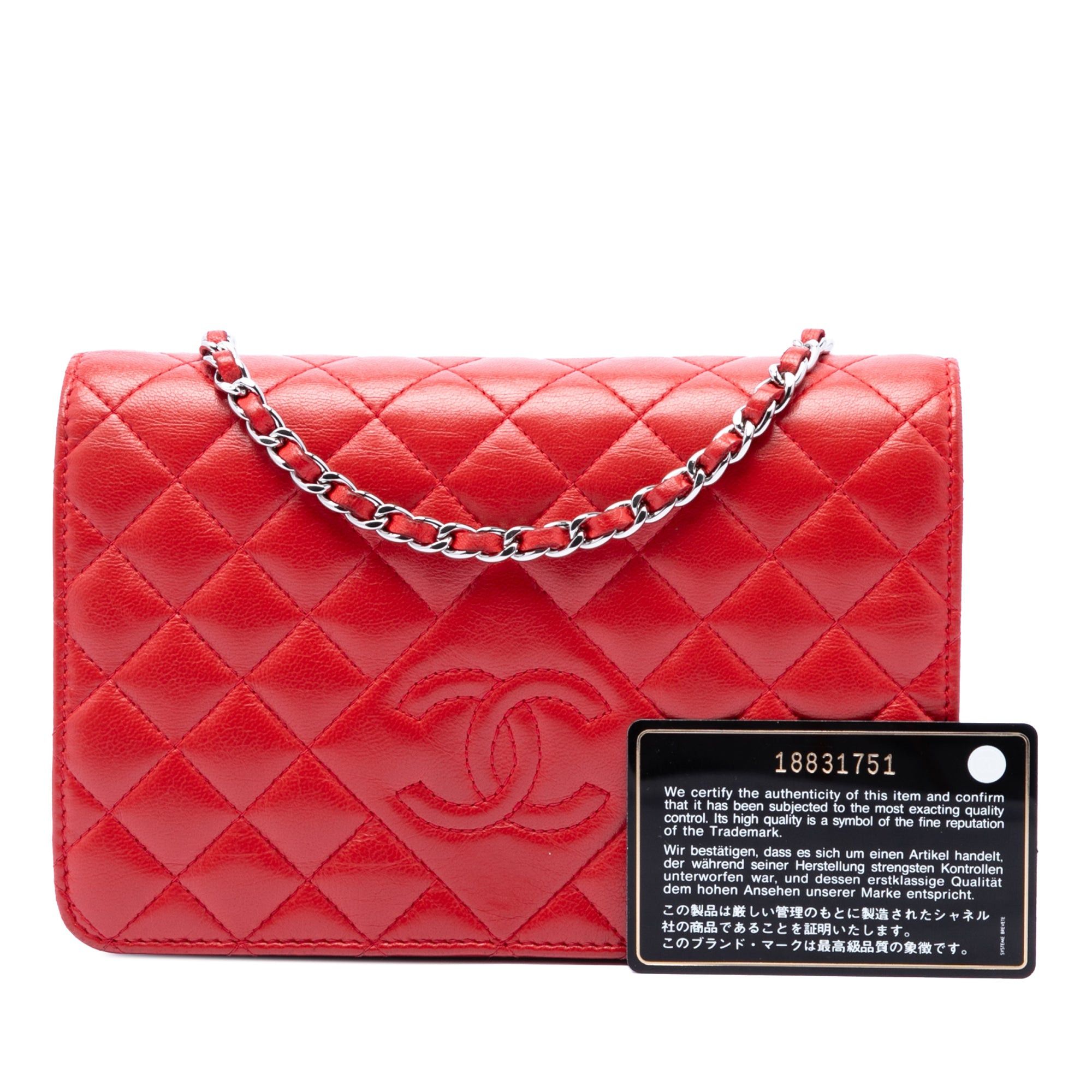 Chanel Stitched CC Quilted Lambskin Wallet on Chain Size ONE SIZE - 7 Thumbnail