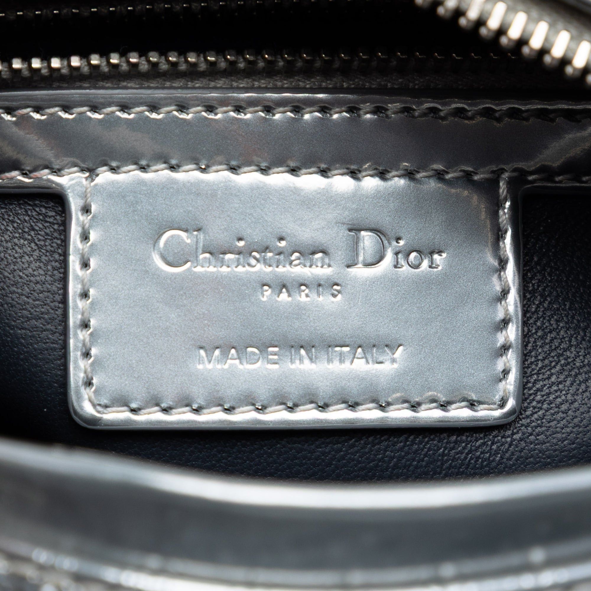Dior Medium Metallic Patent Microcannage Lady Dior Size ONE SIZE - 5 Thumbnail