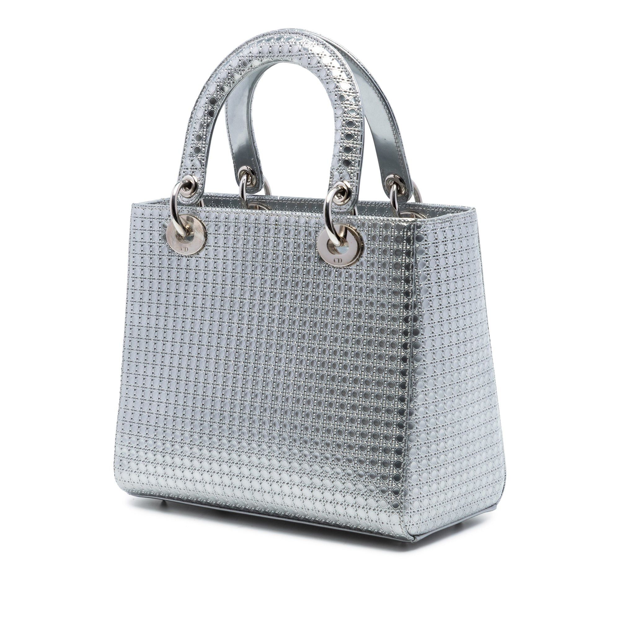 Dior Medium Metallic Patent Microcannage Lady Dior Size ONE SIZE - 2 Thumbnail