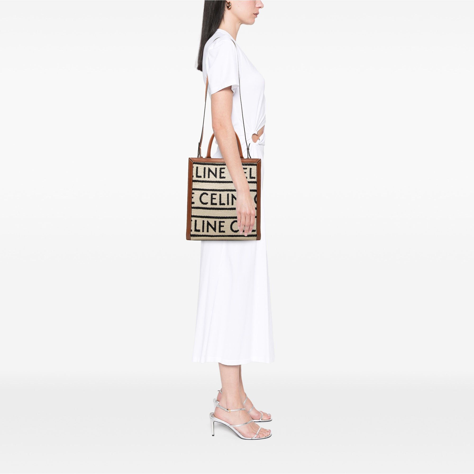 Celine Small Textile All Over Vertical Cabas Tote Size ONE SIZE - 8 Thumbnail