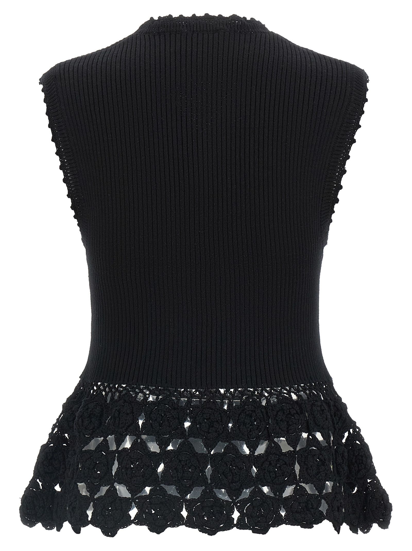 Ganni 'Cotton Crochet' Vest Size XS / US 0-2 / IT 36-38 - 2 Thumbnail
