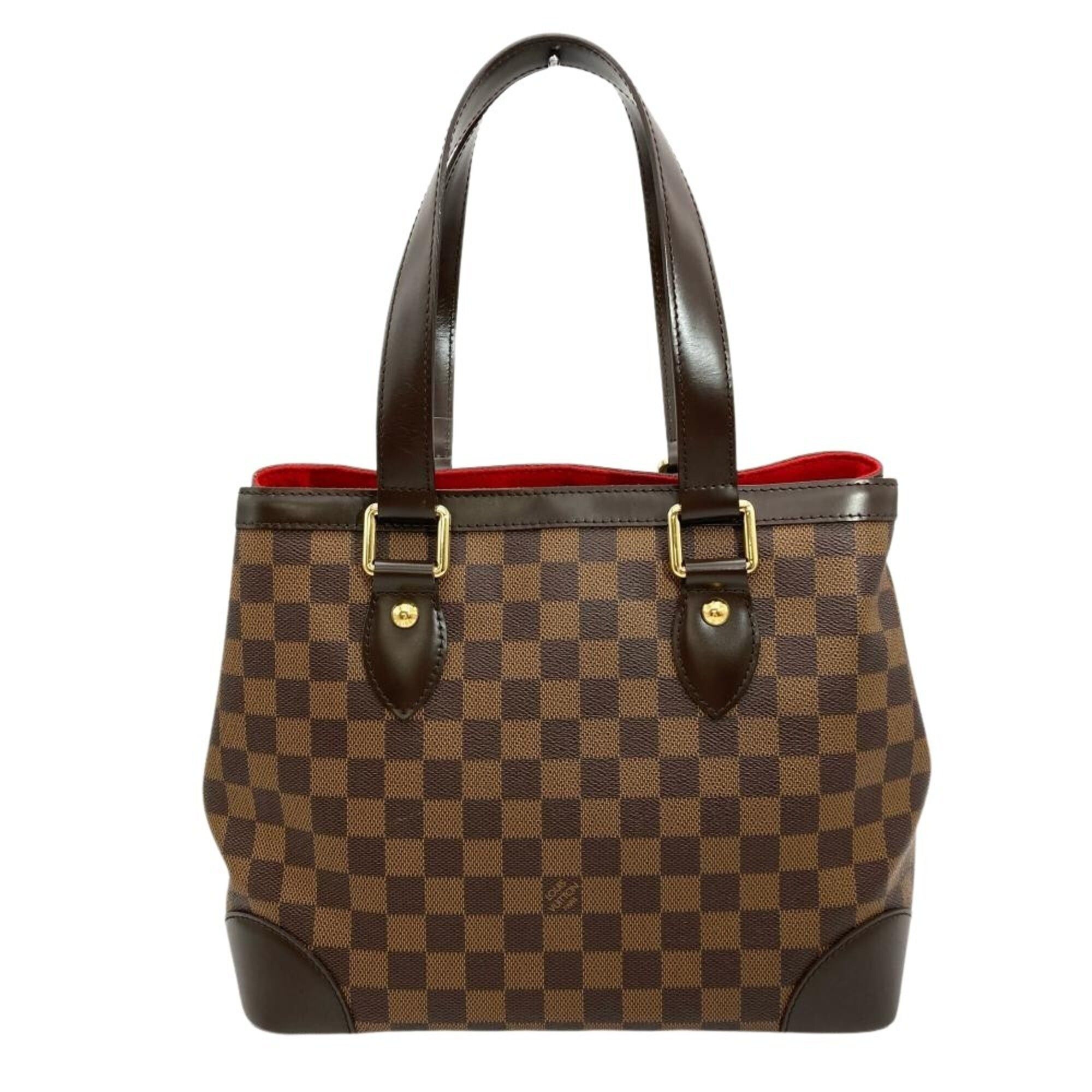 Louis Vuitton Louis Vuitton Hampstead PM Handbag, Damier Ebene, N51205, Brown with Gold Hardware, CA0151, Women's. Size ONE SIZE - 2 Thumbnail