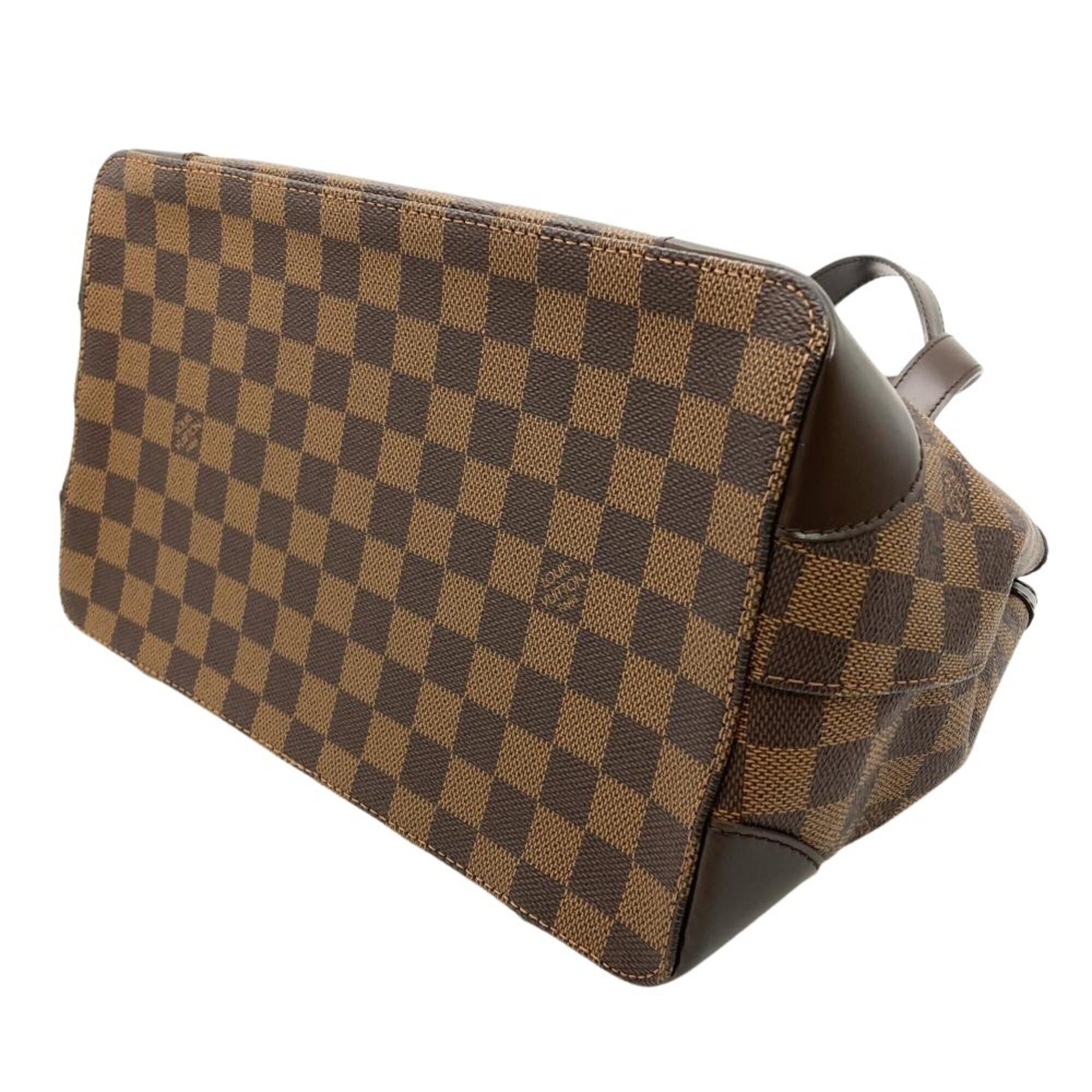 Louis Vuitton Louis Vuitton Hampstead PM Handbag, Damier Ebene, N51205, Brown with Gold Hardware, CA0151, Women's. Size ONE SIZE - 4 Thumbnail