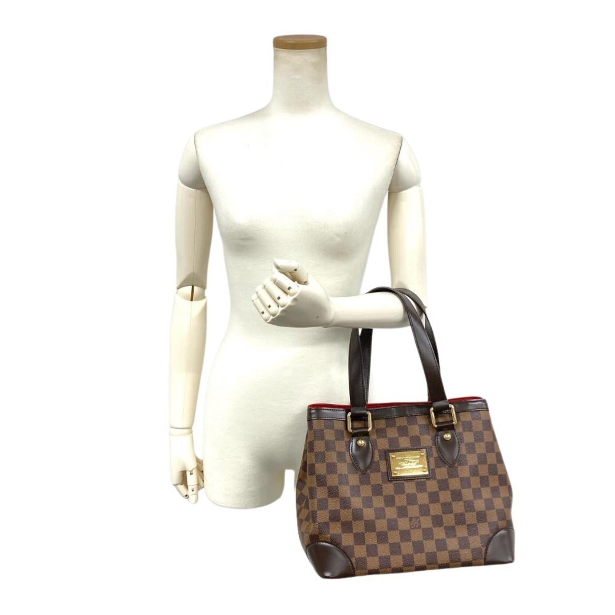Louis Vuitton Louis Vuitton Hampstead PM Handbag, Damier Ebene, N51205, Brown with Gold Hardware, CA0151, Women's. Size ONE SIZE - 7 Thumbnail