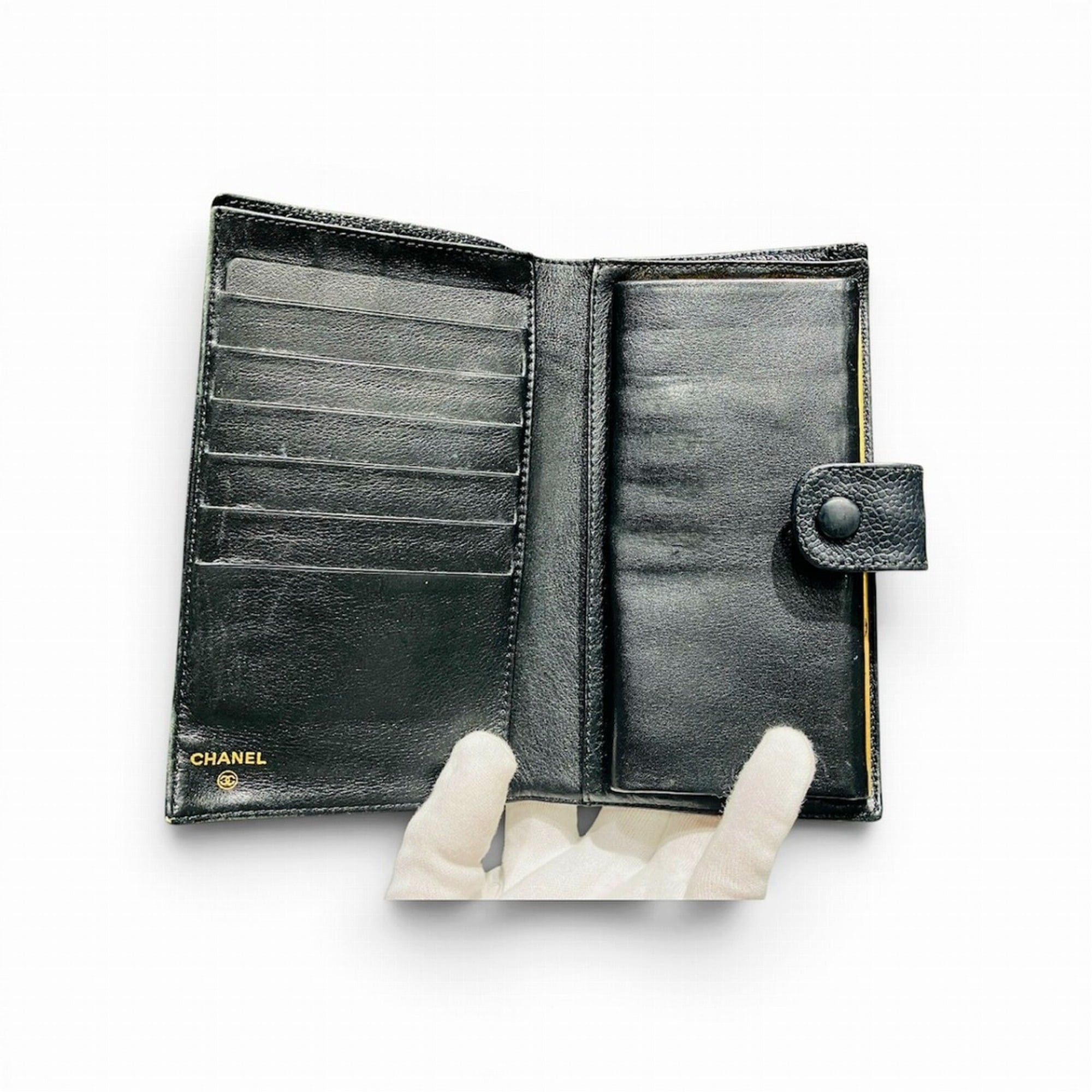 Chanel Chanel Coco Mark Bi-fold Wallet, Caviar Leather Size ONE SIZE - 3 Thumbnail