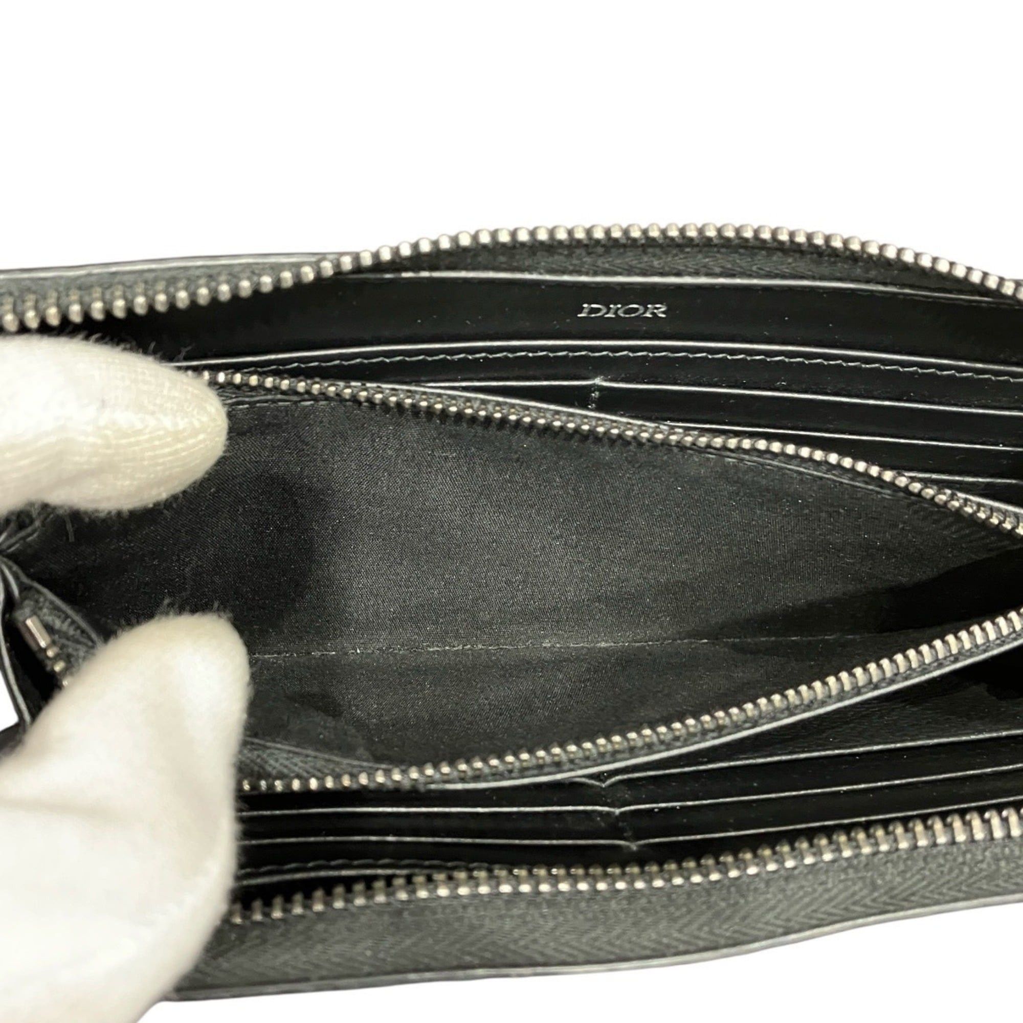 Dior Christian Dior Dior Gravity Leather Long Wallet 2ESBC252FLG_H00N Size ONE SIZE - 5 Thumbnail