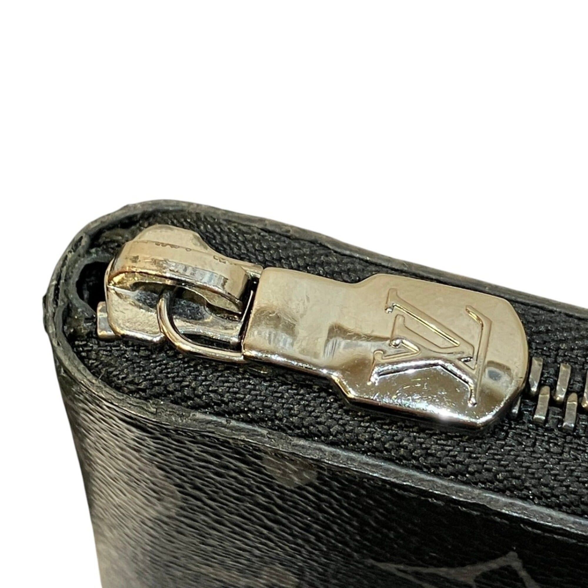 Louis Vuitton Louis Vuitton Vertical Long Wallet, Monogram Eclipse, Toile Leather, M62295 Size ONE SIZE - 8 Thumbnail