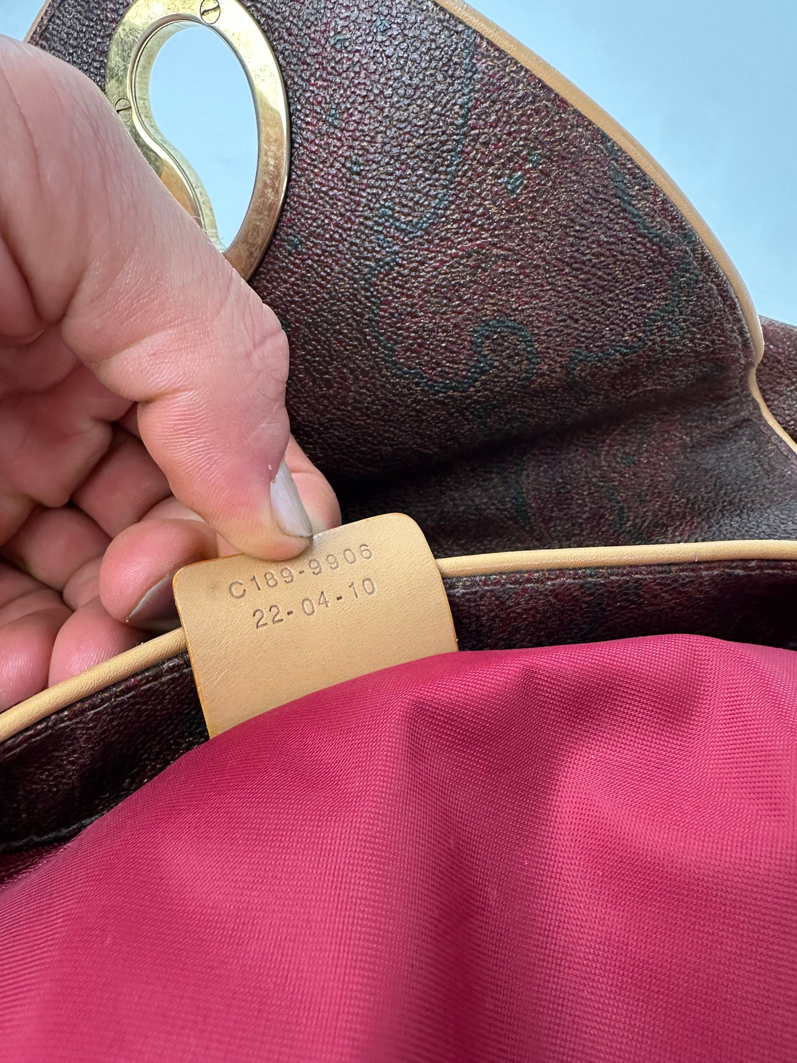 Etro Vintage Paisley Canvas Flap Shoulder Bag Burgundy Size ONE SIZE - 5 Thumbnail